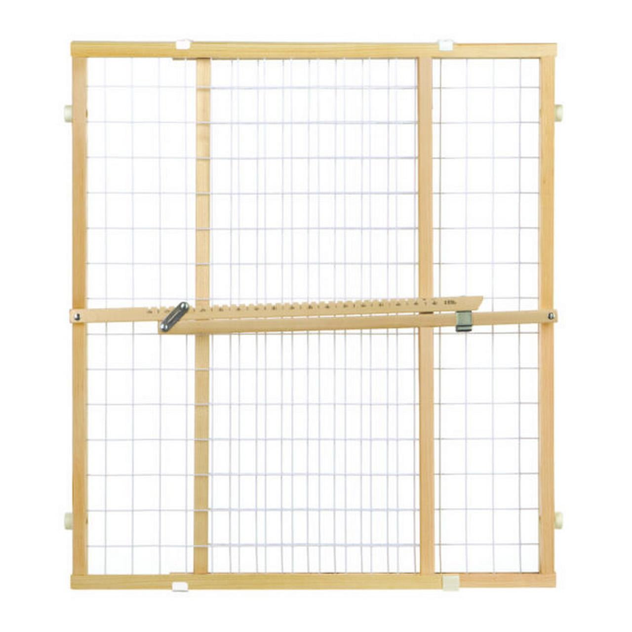Wide Wire Mesh Pet Gate-Color:White