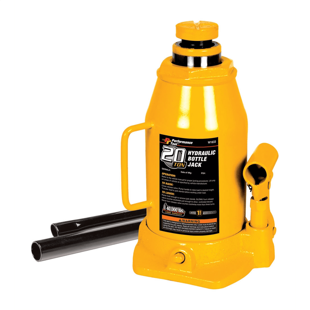 Wilmar W1633 20-Ton Hydraulic Bottle Jack