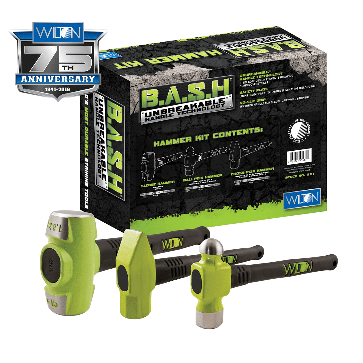 Wilton 11111 B.A.S.H 3-Piece Mechanics Hammer Kit