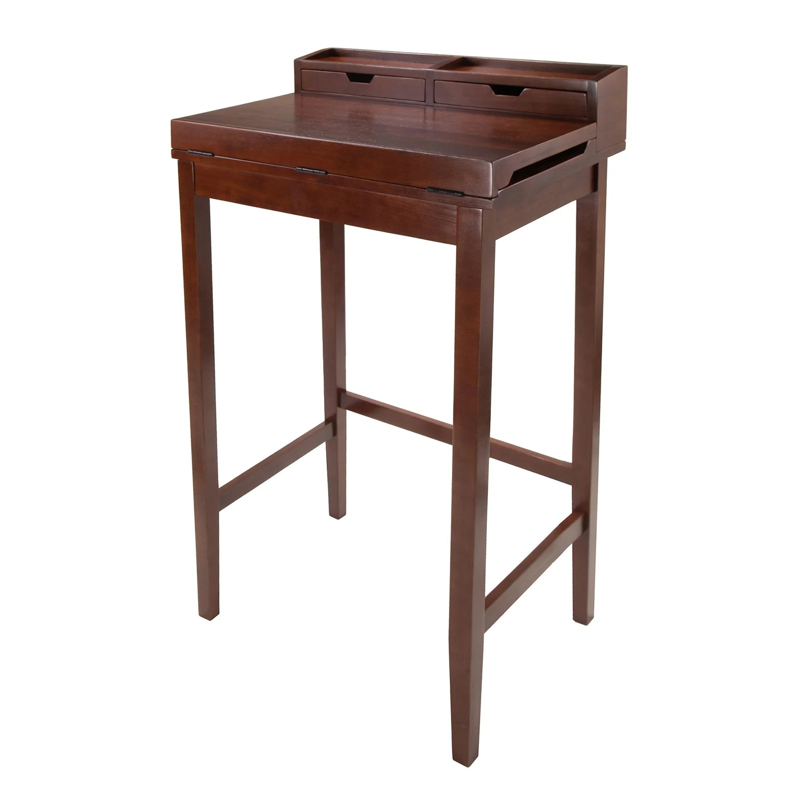 Winsome Wood Brighton Ergonomic High Desk, Walnut Finish