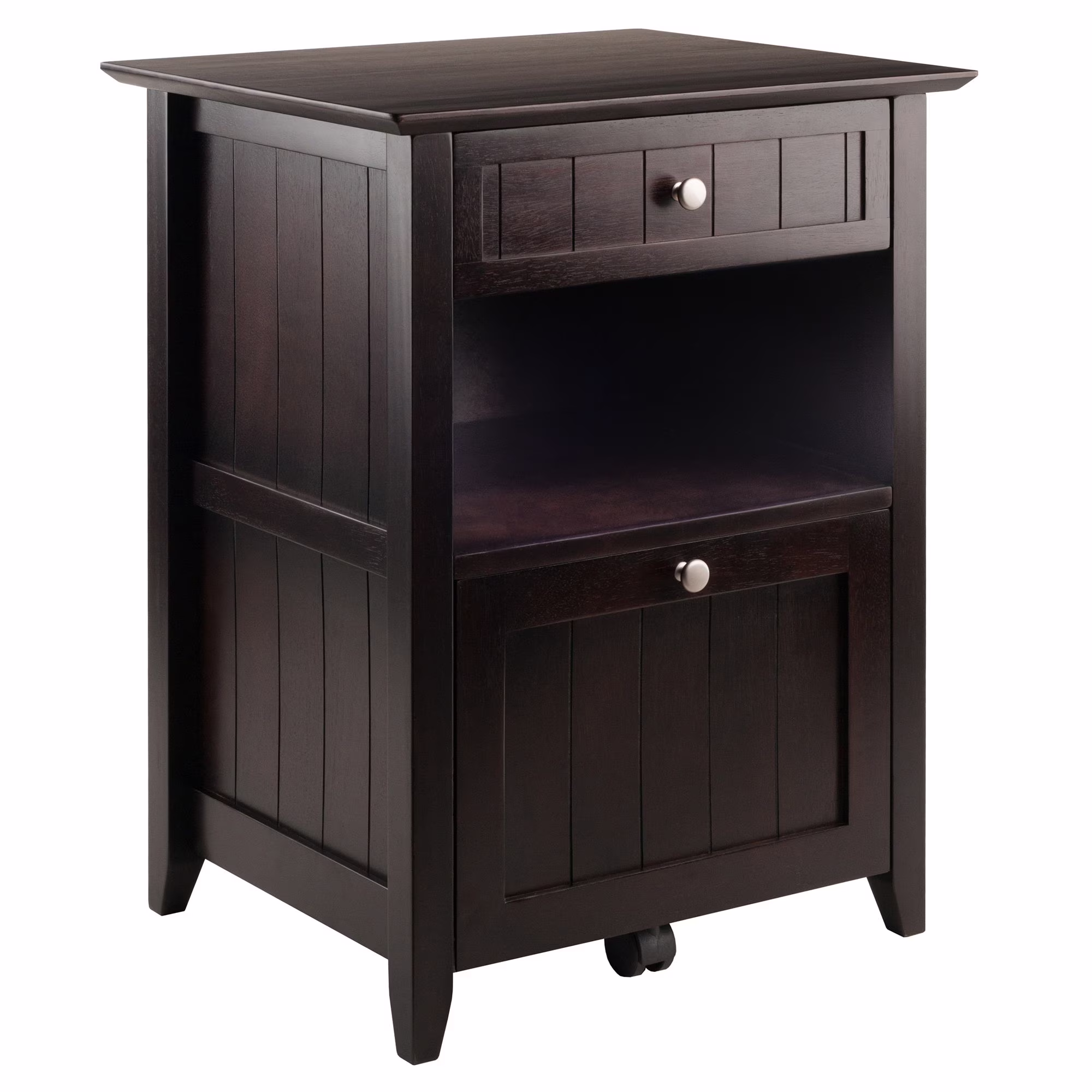 Contemporary Home Living Burke File Cabinet Coffee Finish