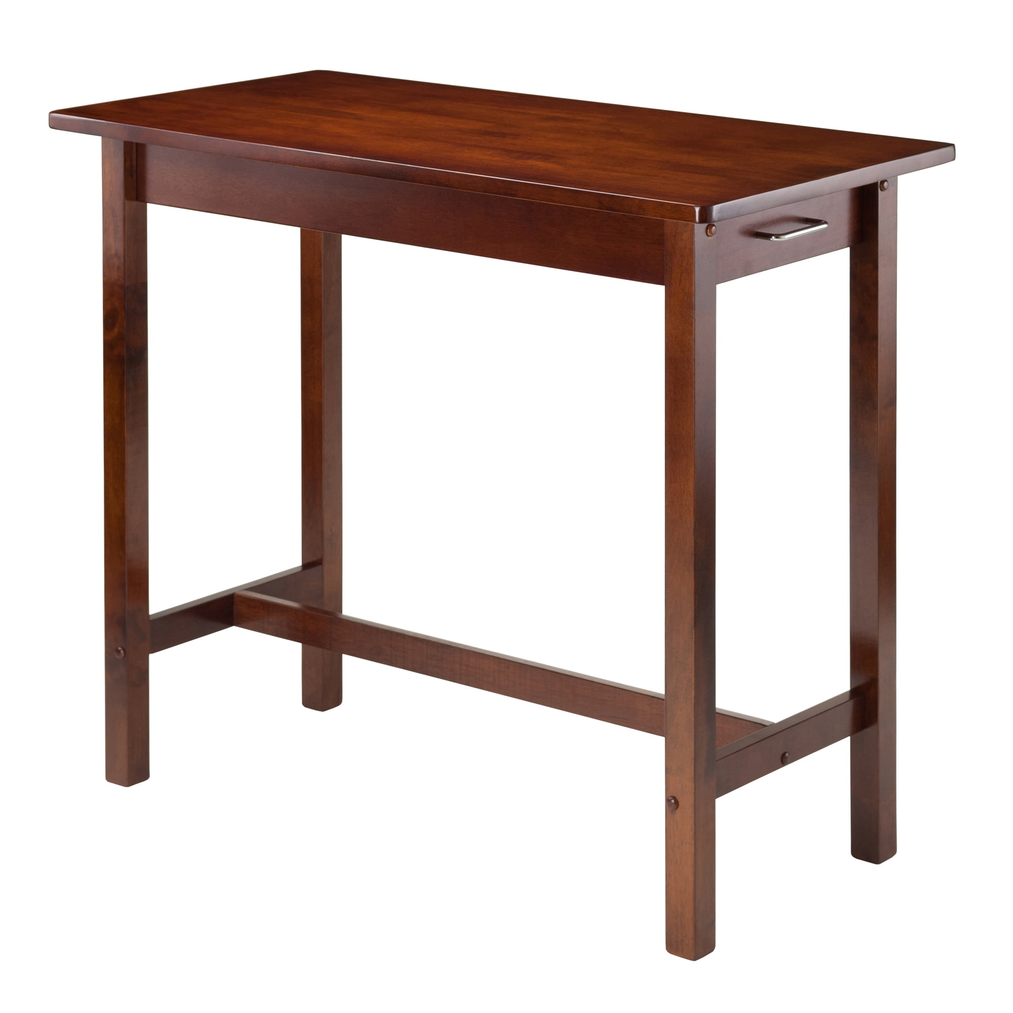 Contemporary Home Living 39.25” Solid Composite Wood Walnut Finish Sally Breakfast Table