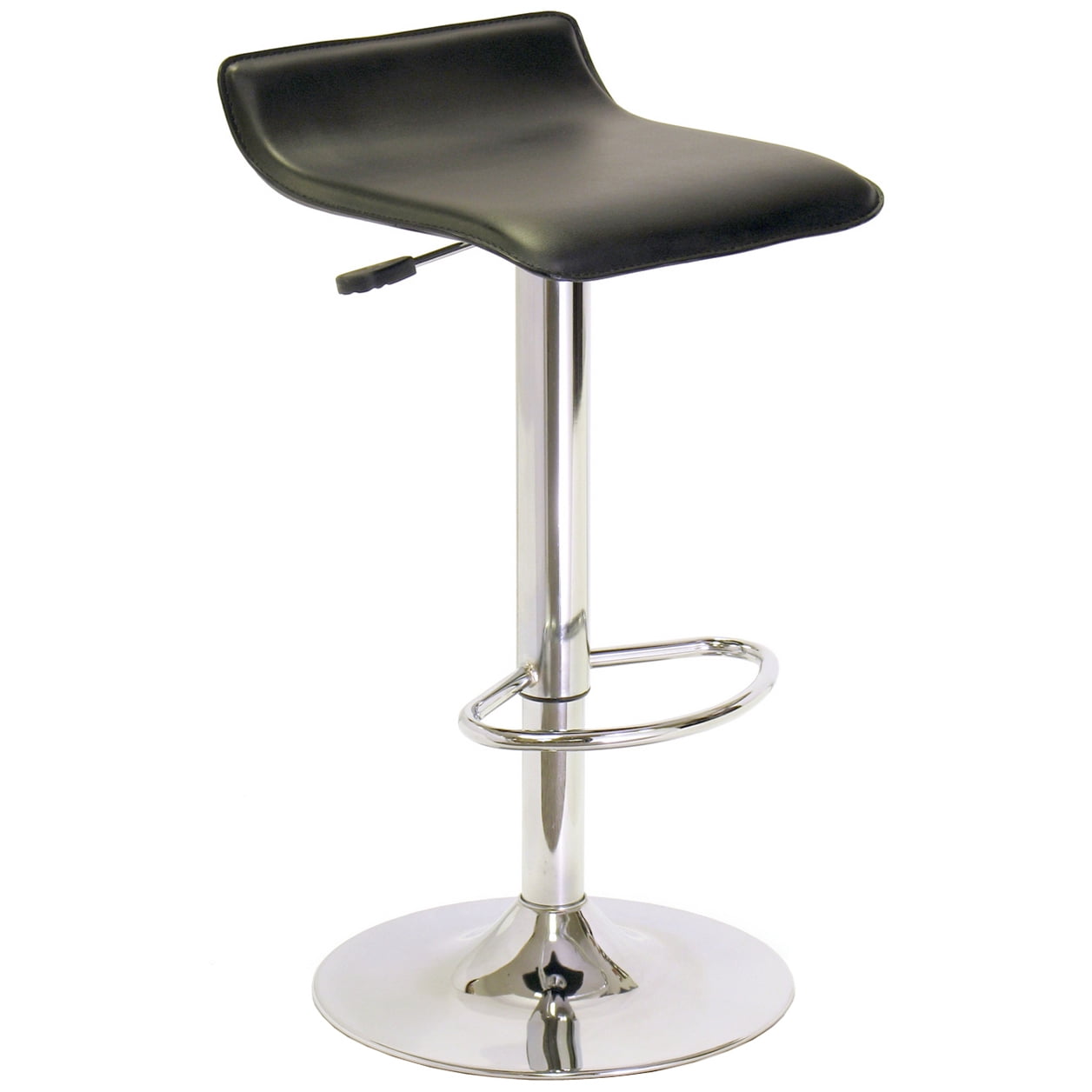 Winsome Wood Spectrum Adjustable Swivel Stool, Black & Chrome Finish