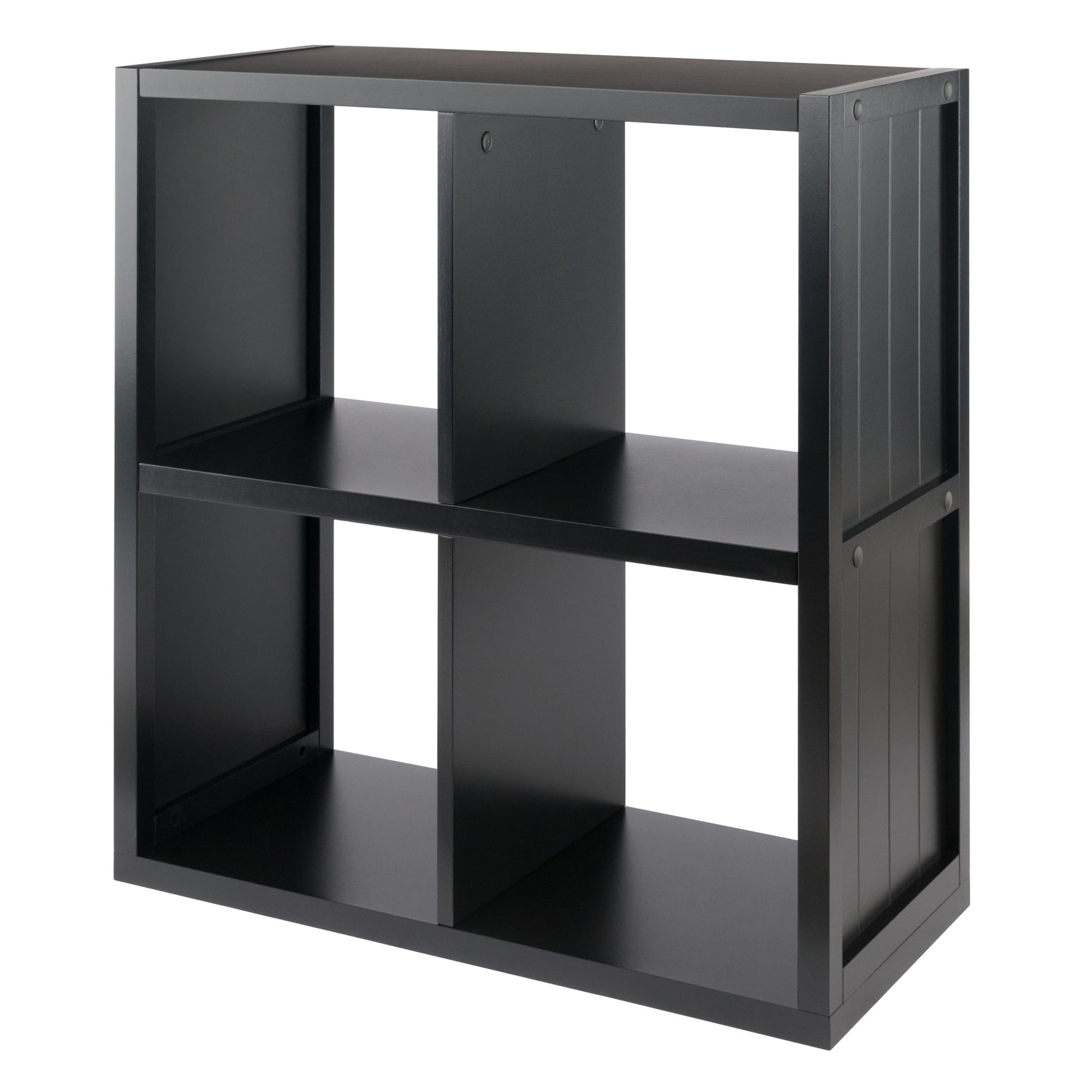 Winsome Wood Timothy 2x2 Storage Cube Shelf, Black Finish