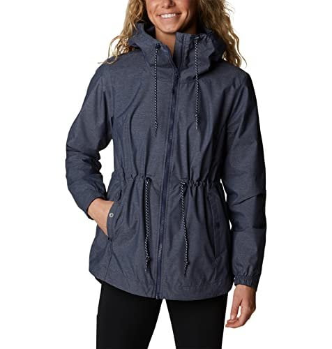 Women's Columbia Lillian Ridge Hooded Waterproof Shell Jacket Color: Nocturnal Size: SMALL