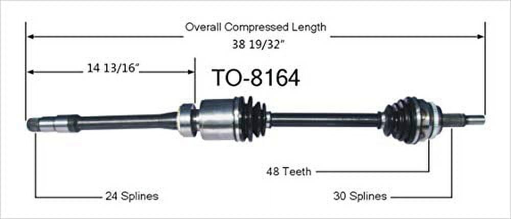 Wonh TO-8164 CV Axle Shaft
