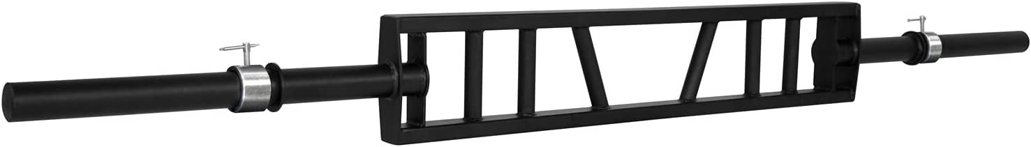 Yes4All Multi Grip Barbell & Cable Attachment - Swiss Bar, American Bar for Greater Range of Motion, with 2 Collars, Fits Olympic Weight Plates - Home Gym & Support Pressing, Lifting & Curls