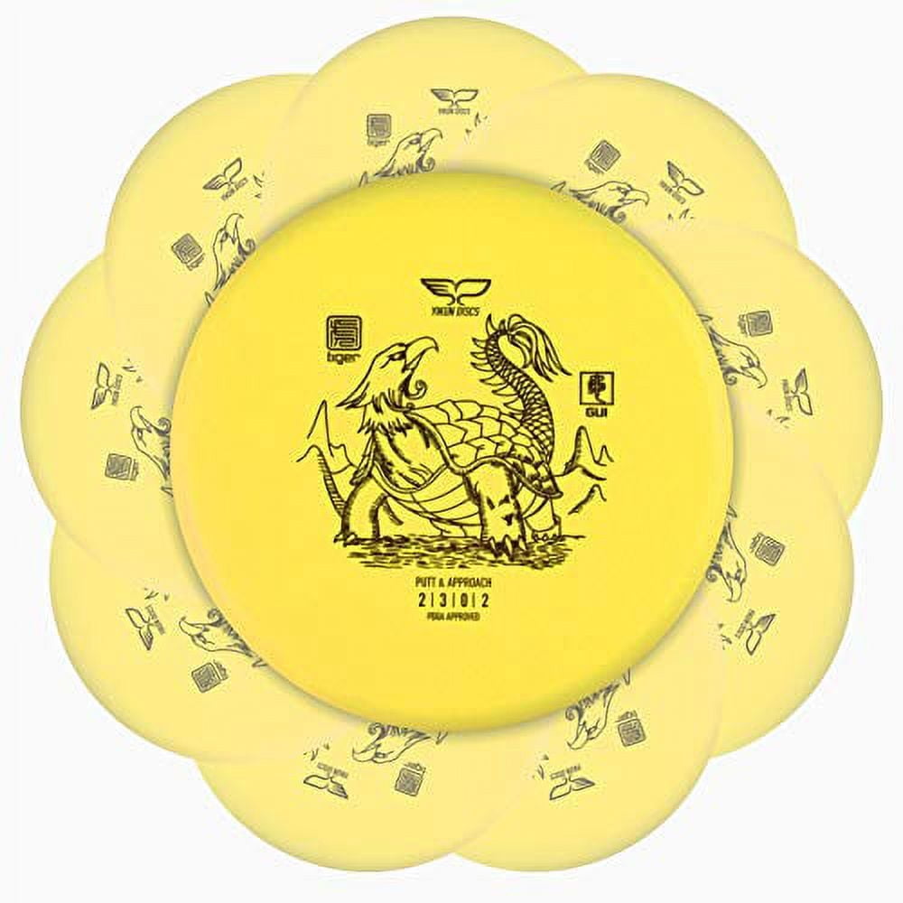 Yikun Discs - GUI - Putter Pack for Disc Golf, 10-Disc Practice Pack (Yellow)