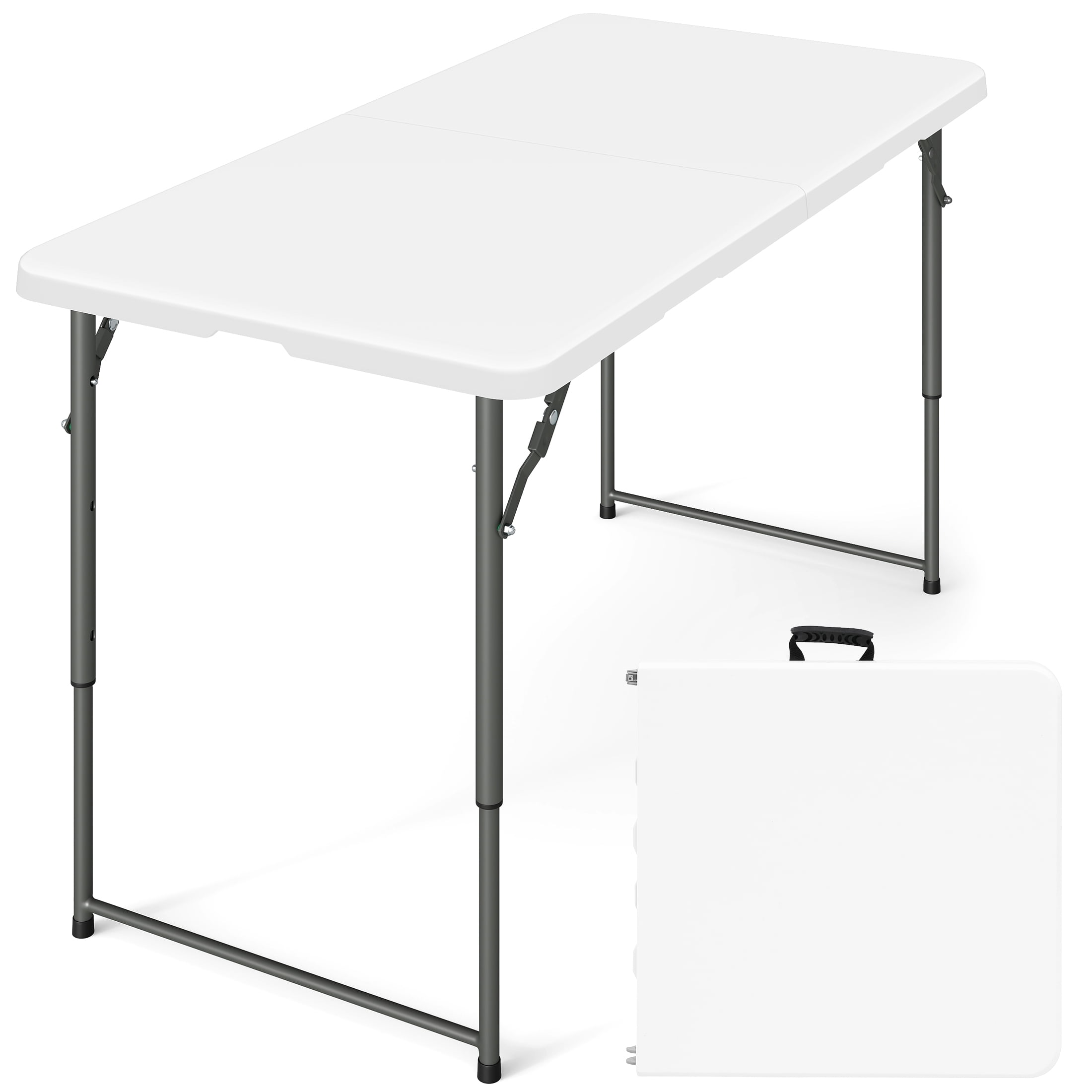 SUGIFT 4 Foot Folding Table White