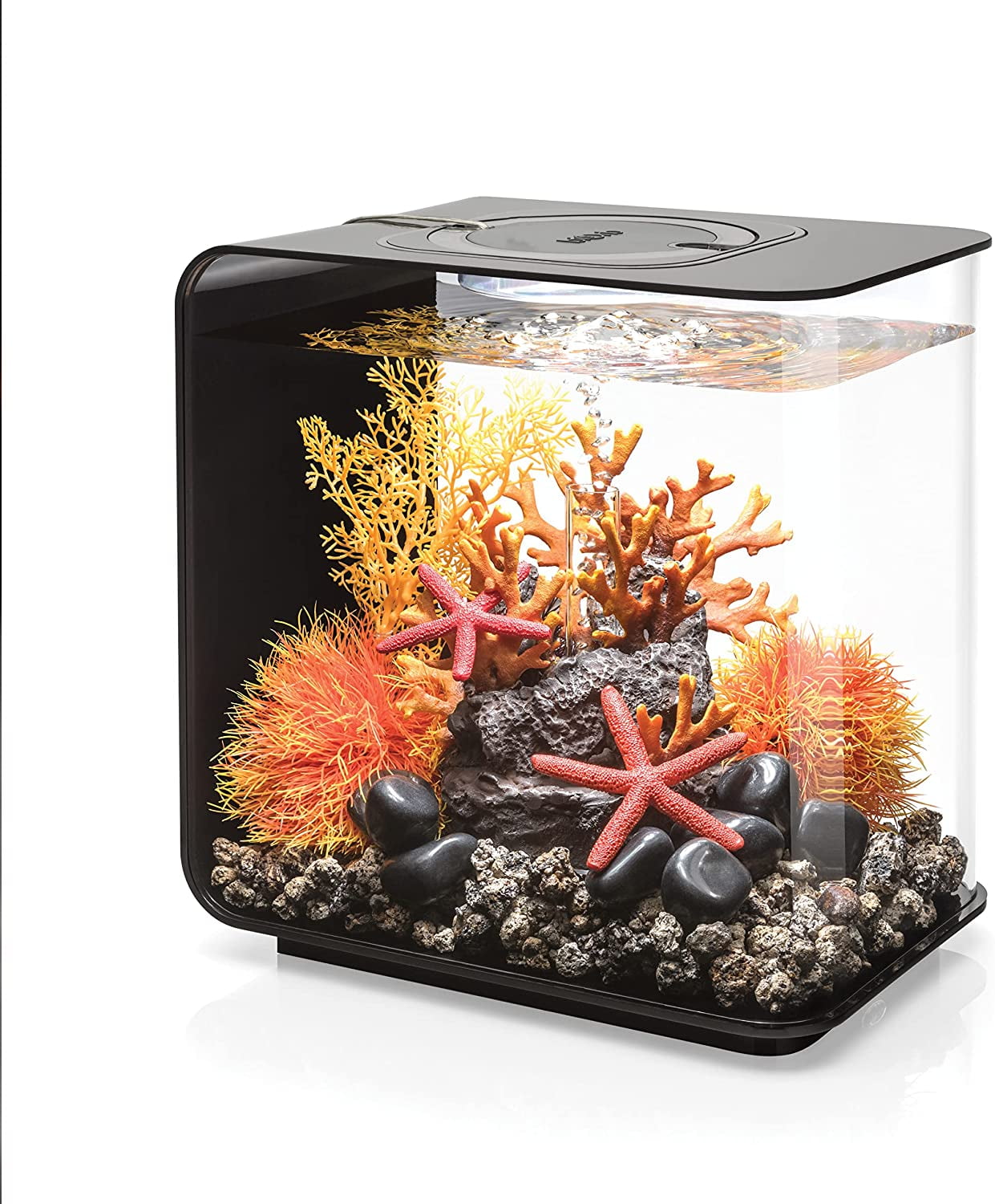 biOrb Flow 15 Aquarium with Standard Light - 4 Gallon, Black, Acrylic