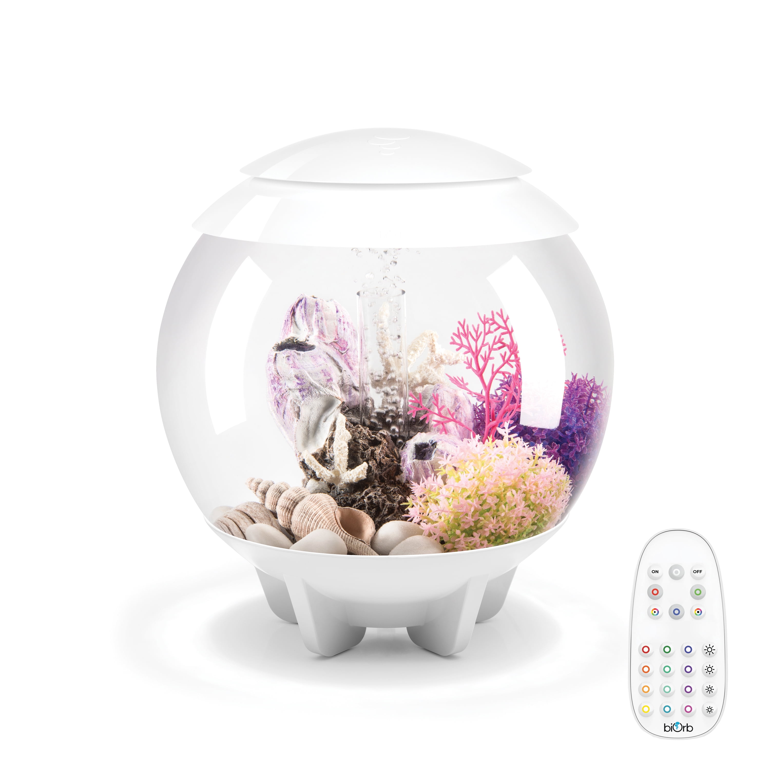 biOrb HALO 15 Aquarium with MCR Light - 4 gallon, white