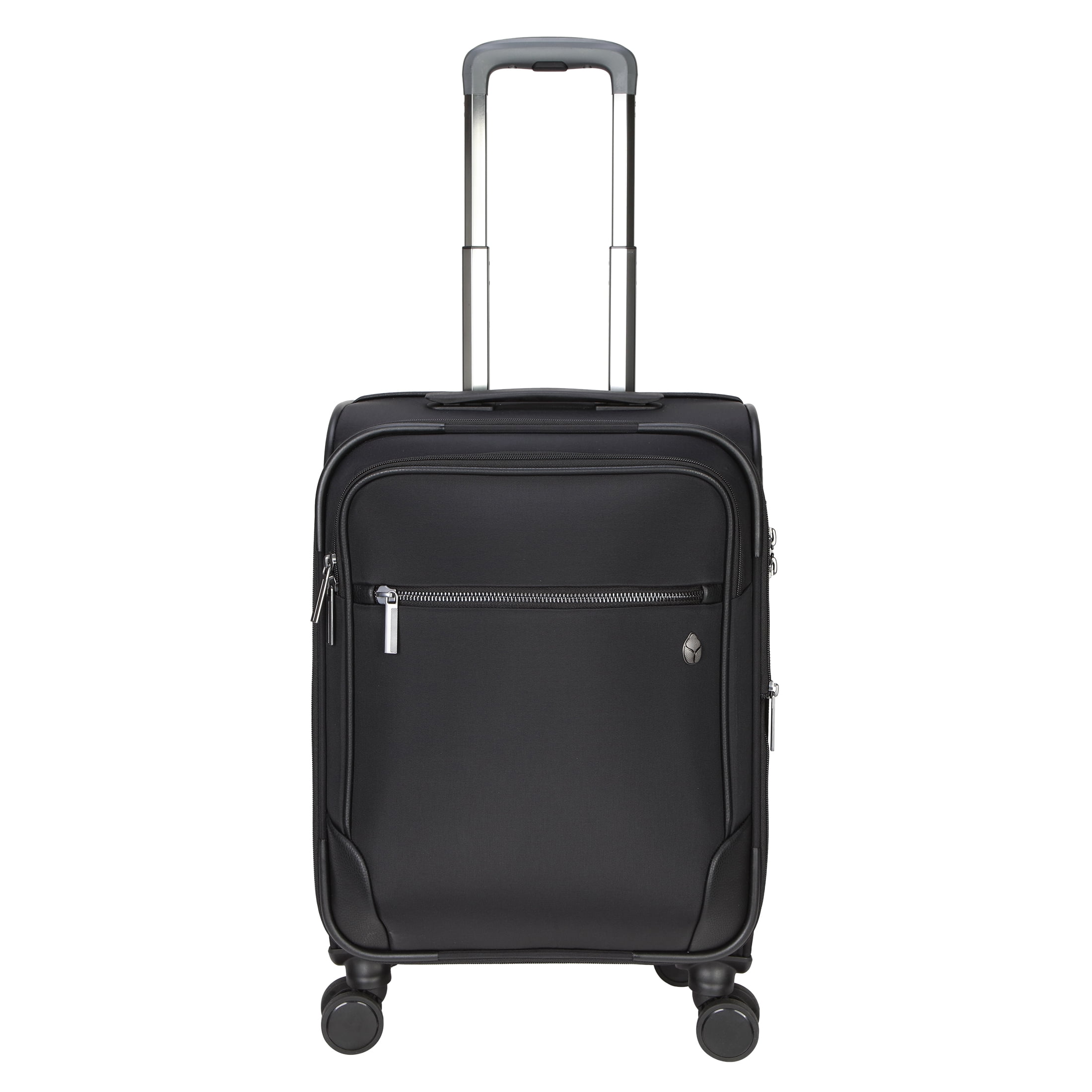 BTL 20-inch Carry-On Expandable Nylon Softside Upright Luggage with 360-Spinner Wheels and Divider Pockets, Black