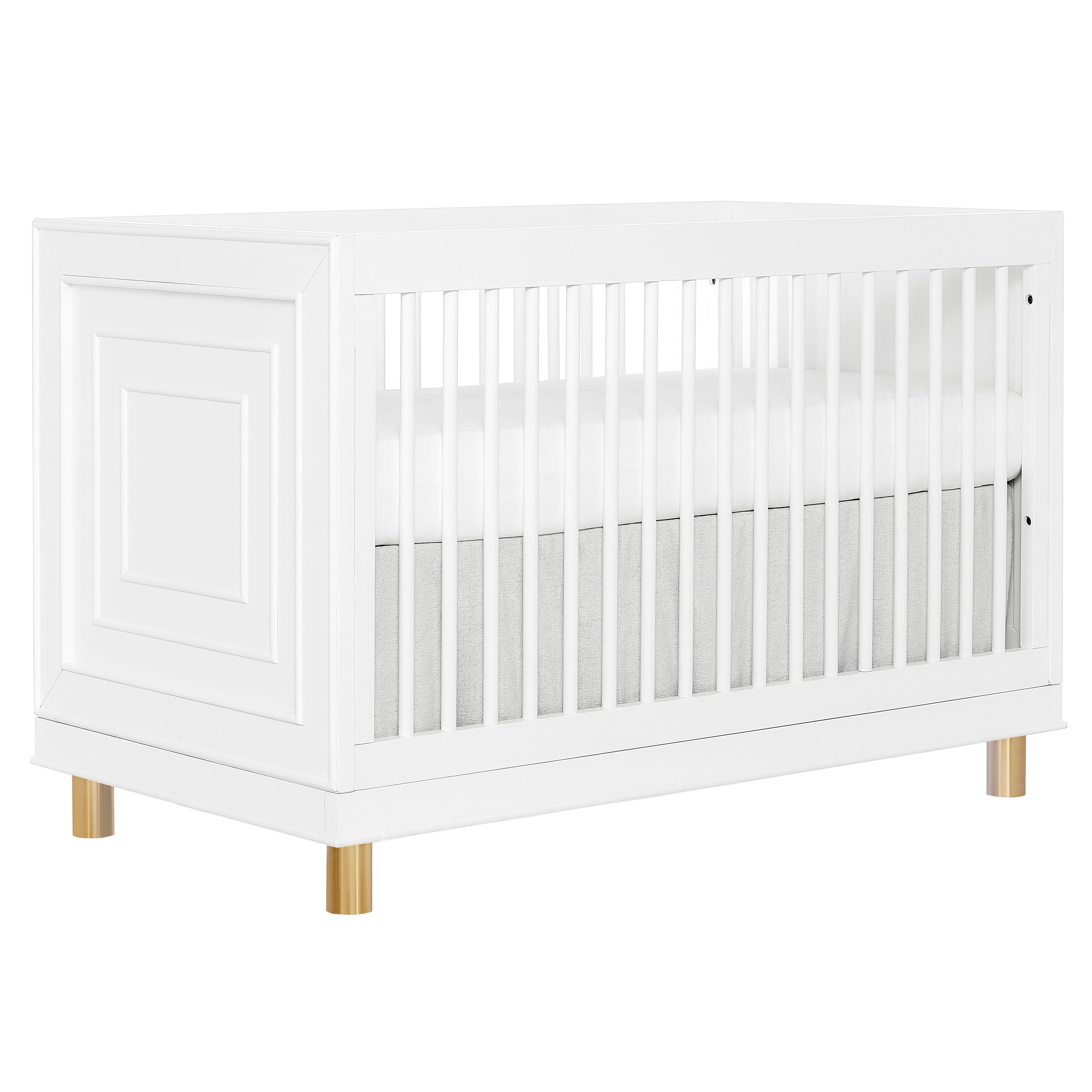 evolur Art Deco Crib in White/Gold