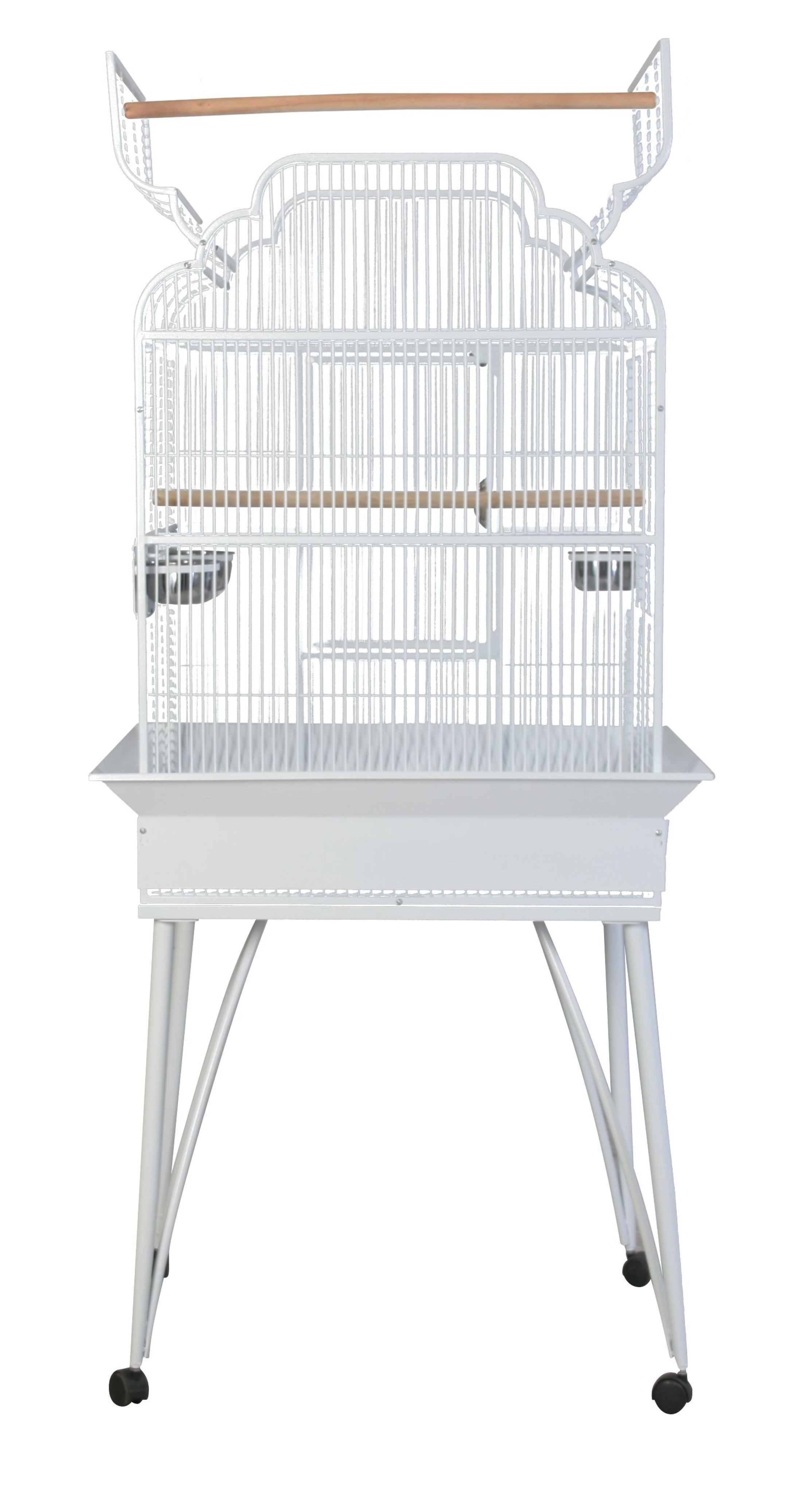 A and E Cage Co. Victorian Top Bird Cage-PureWhite
