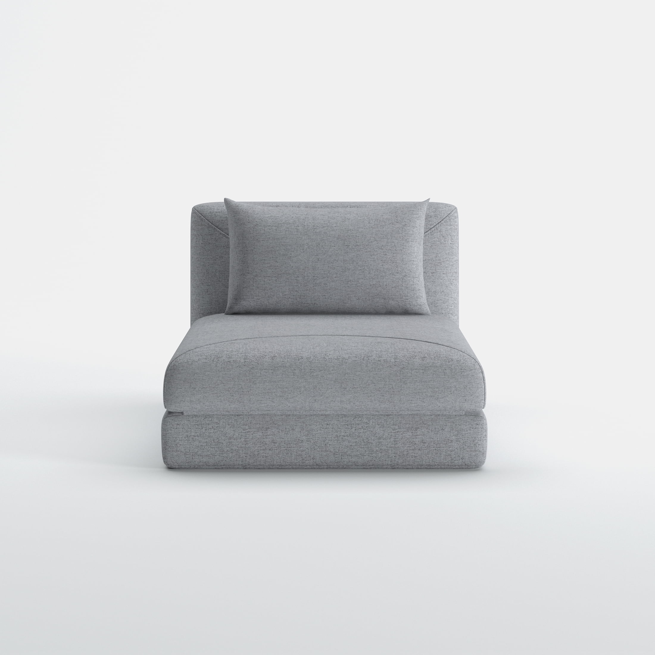 A&D Home Santa Futon Convertible Chair, Light Gray