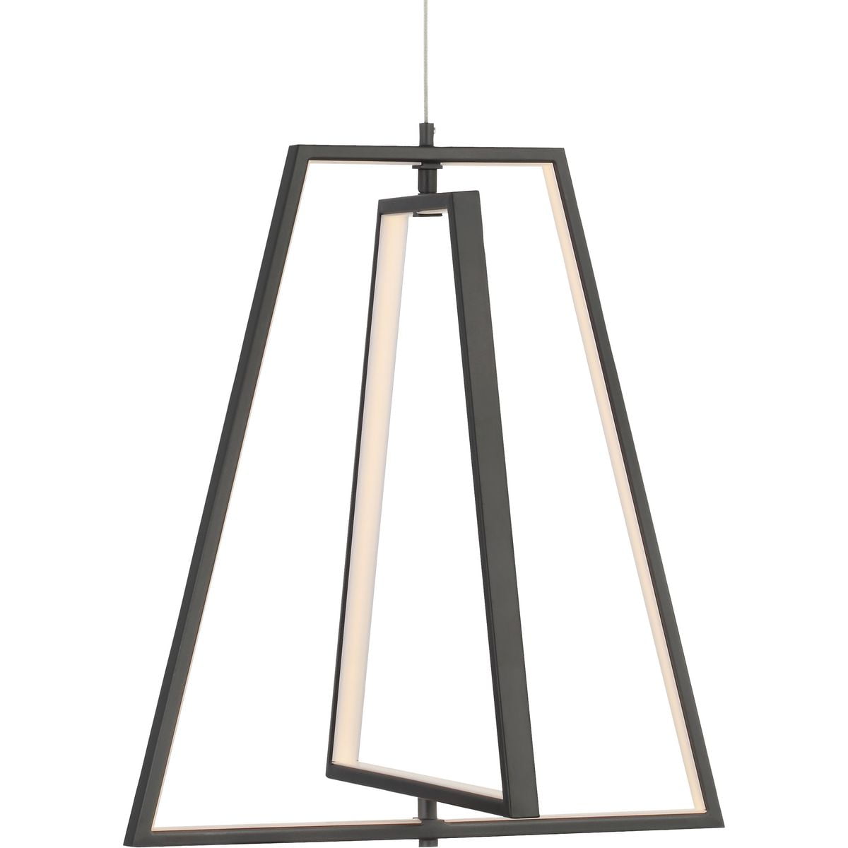 Avec Tosin Collection Contemporary Matte Black Integrated LED Pendant Light