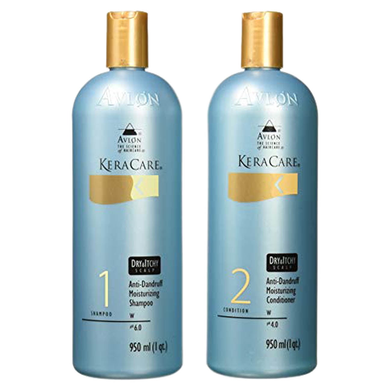 Avlon KeraCare Dry & Itchy Conditioner 32oz and Dry & Itchy Scalp Moisturizing Shampoo 32oz
