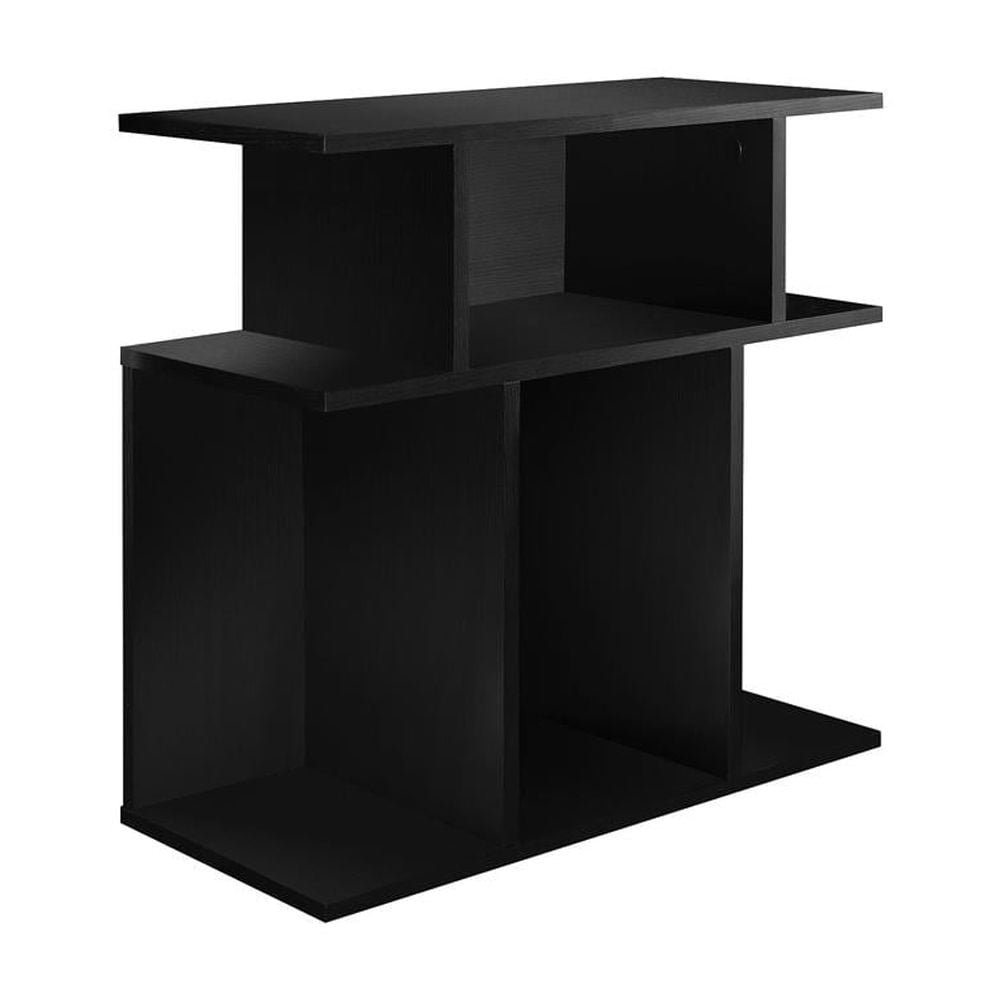Accent Table, Side, End, Nightstand, Lamp, Living Room, Bedroom, Laminate, Black, Contemporary, Modern