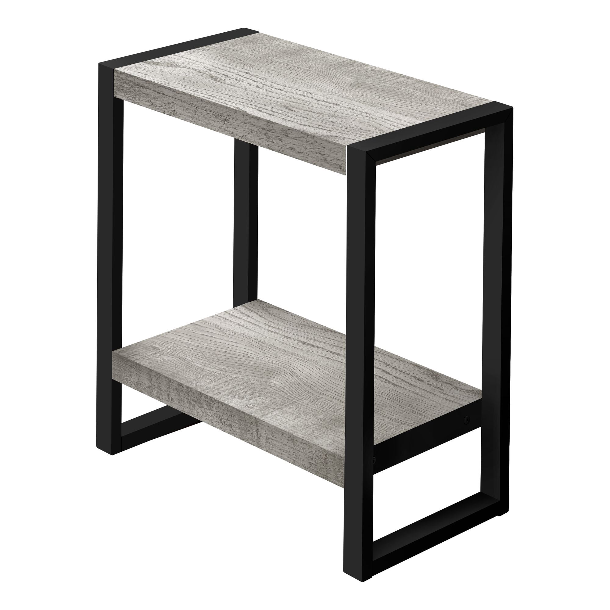 Contemporary Home Living 23.75" Gray and Black Farmhouse Rectangular Accent Table