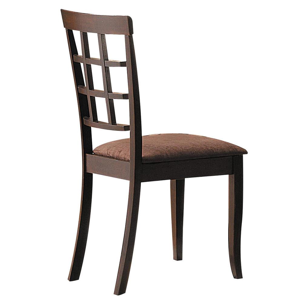 Acme Furniture Cardiff Wood Side Chair in Chocolate Espresso and Dark Brown MFB (Set of 2) - Indoor
