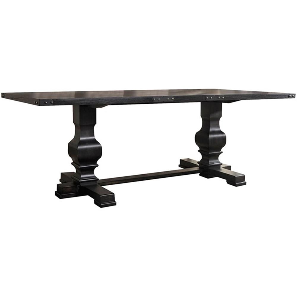 Acme Furniture Morland Dining Table, Vintage Black (1Set/2Centimeter) 40"W x 88"L Indoor