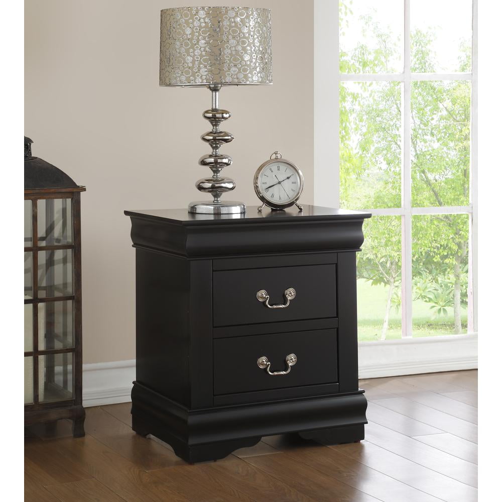 Acme Louis Philippe 2-Drawer Nightstand, Multiple Finishes