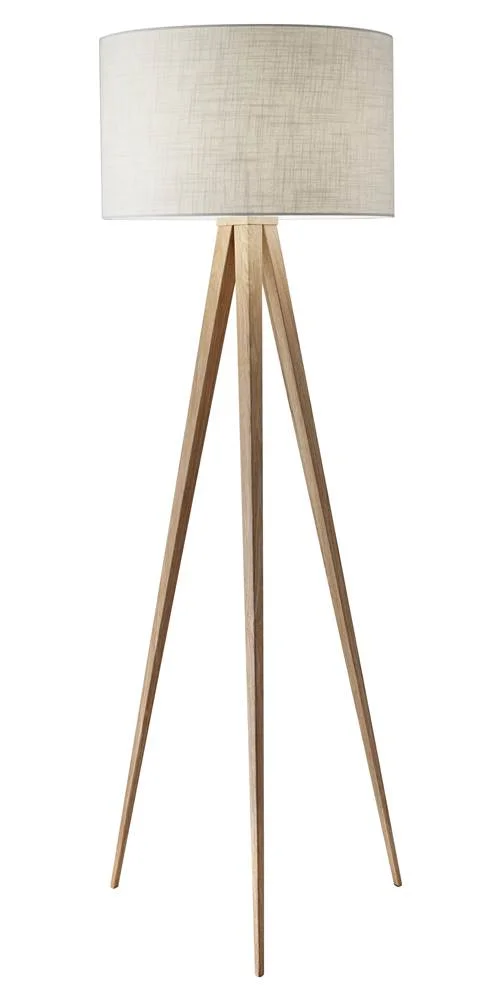 Adesso Home Director Metal Floor Lamp in Natural