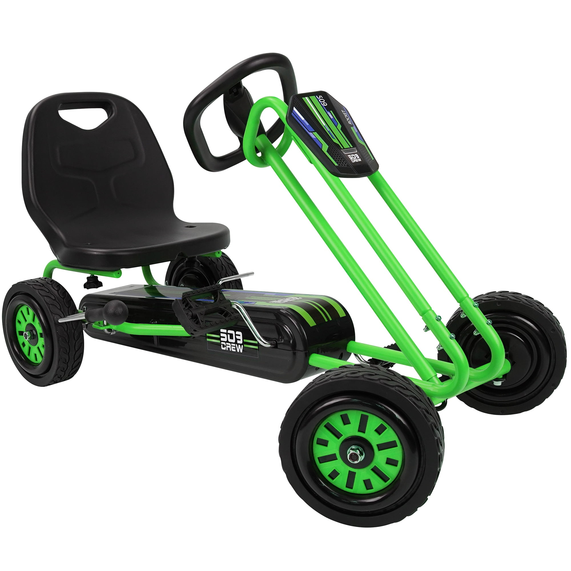 Adjustable Unisex 4+ Years Push & Pedal Ride-On, Green, 38.39 x 20.74 x 21.93 Inches, 28.85 lbs