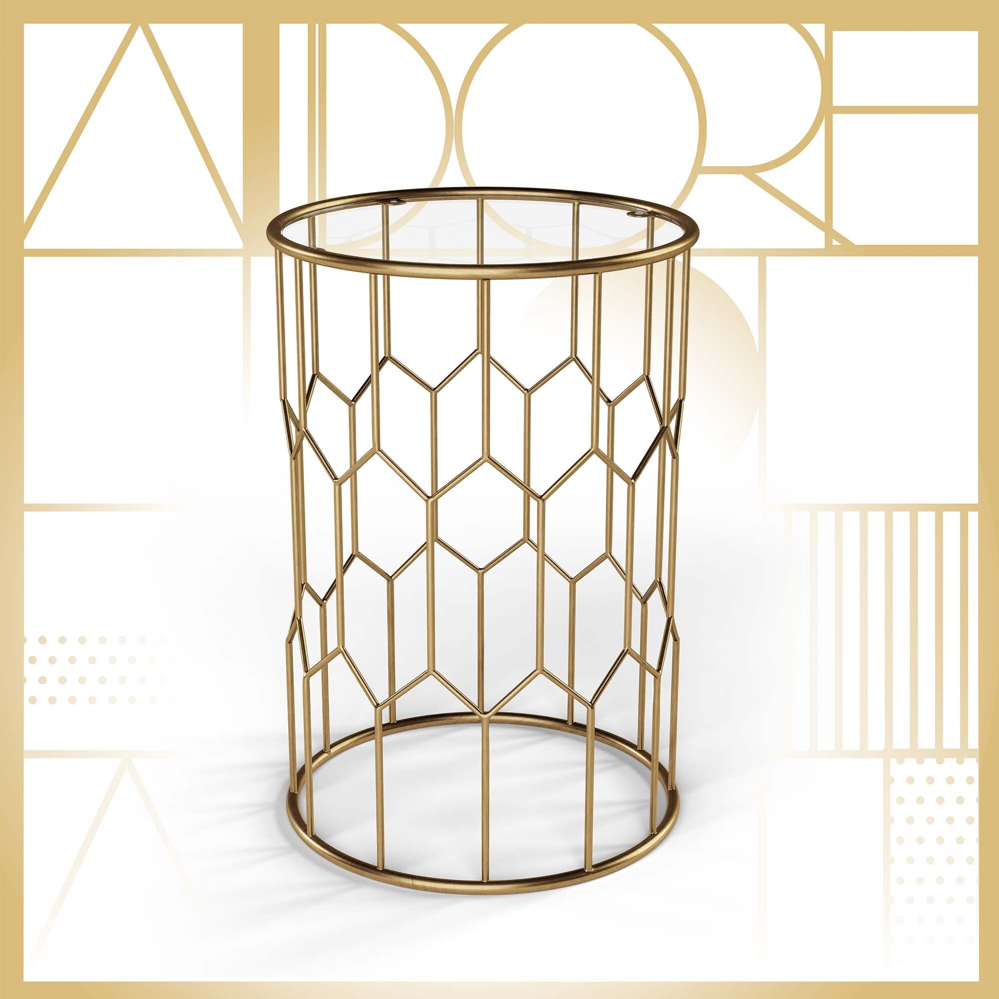 Adore Decor Harper Side Table Gold