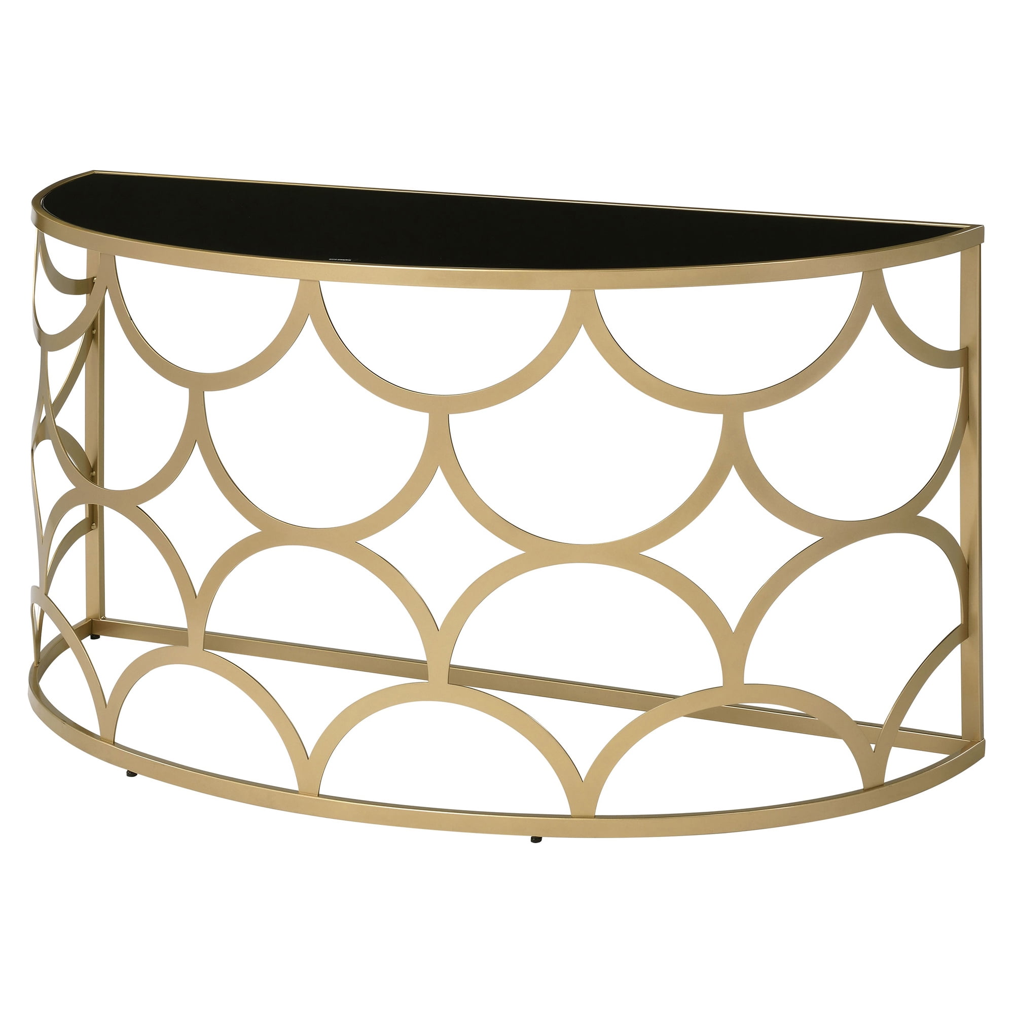 ACME Altus Console Table in Gold and Black