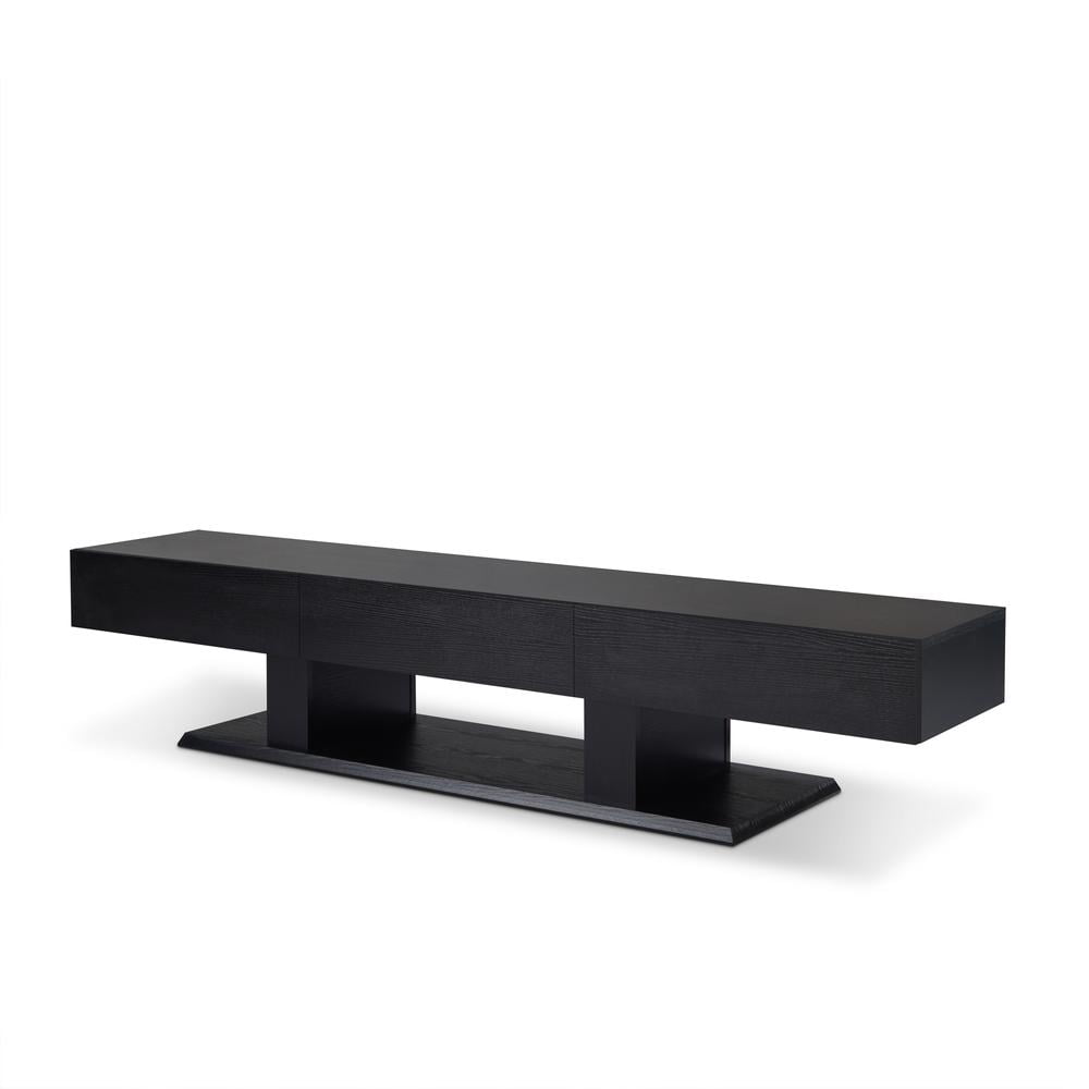 ACME Follian Wooden Double Pedestal Base TV Stand in Black