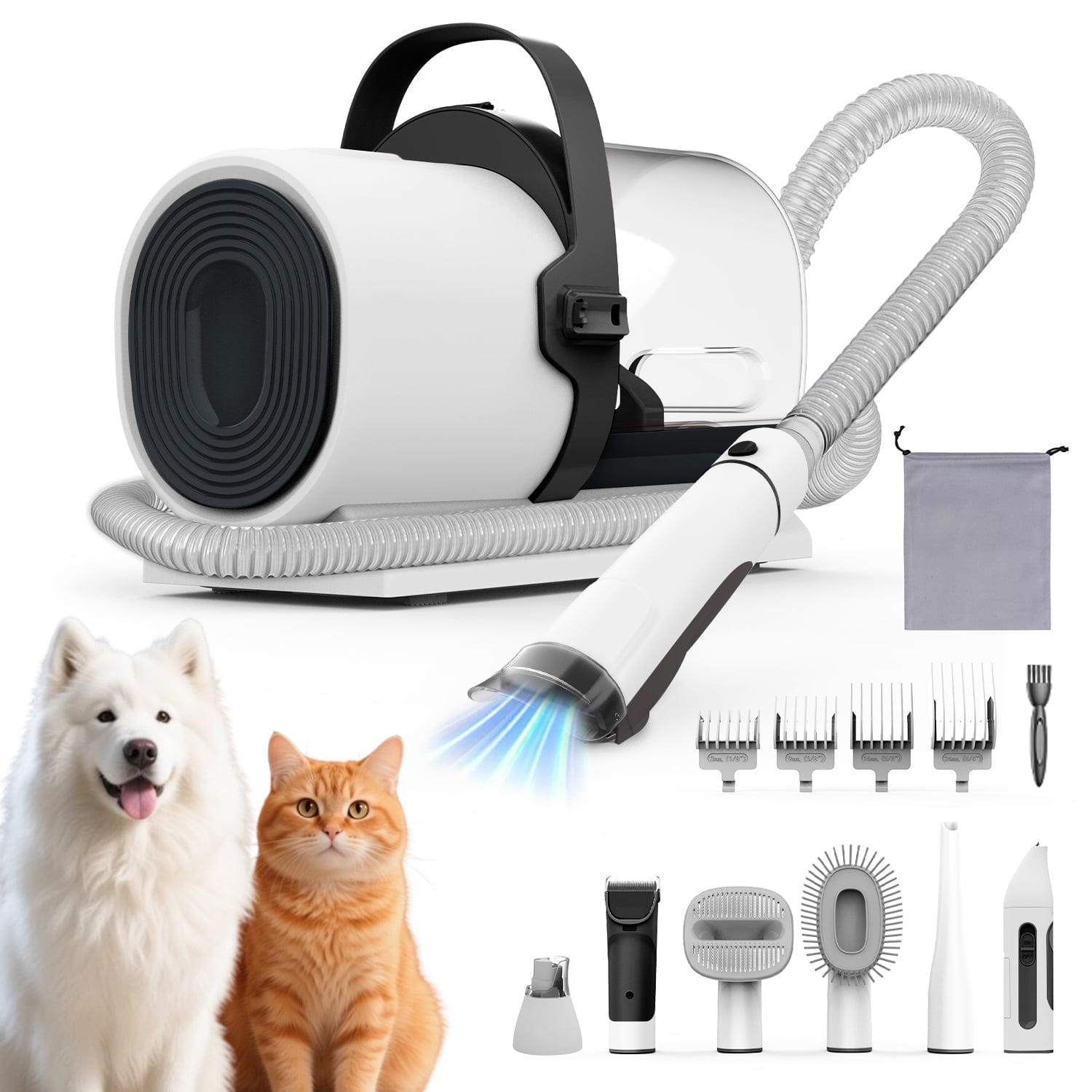 AIRROBO Dog Grooming Kit, 7in1 Dog Grooming Vacuum , 11000Pa Super Suction for Pet Hair,Grooming Vacuum for Shedding Grooming, Low Noise,