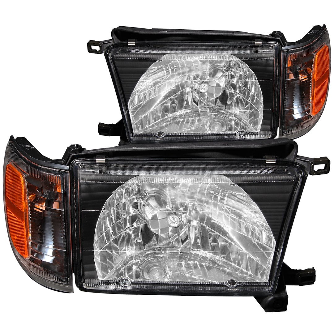 ANZO USA 111077 99-02 4RUNNER HEADLIGHTS BLACK WITH AMBER REFLECTORS Fits select: 1999-2002 TOYOTA 4RUNNER