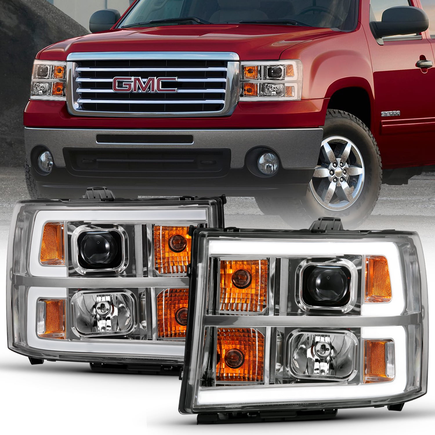 ANZO USA 111483 Projector Headlight Fits select: 2007-2014 GMC SIERRA, 2007 GMC NEW SIERRA