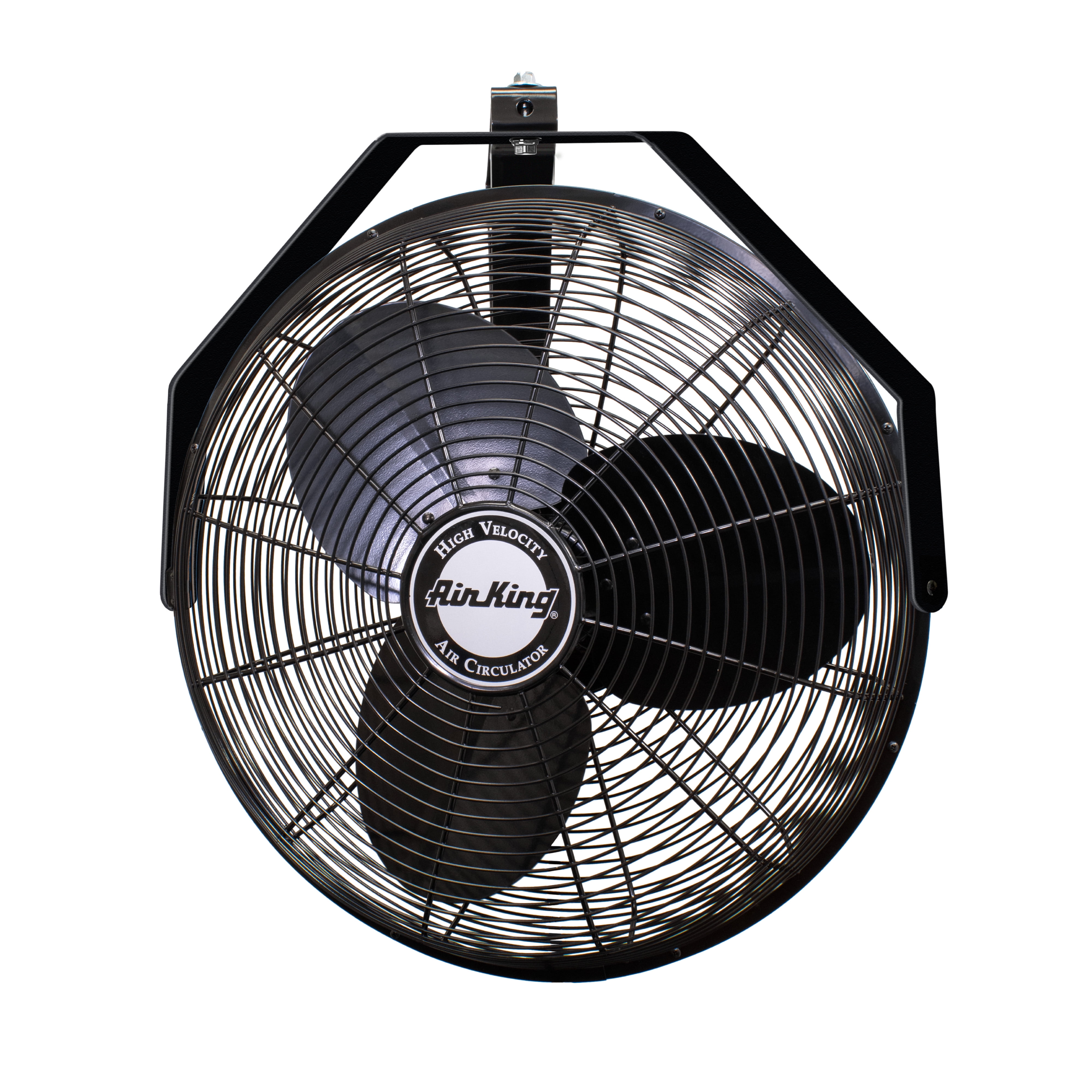 Air King 18" Industrial Grade 1/6 HP High Velocity Wall Mount Fan, 28" H, Black, 9518, New