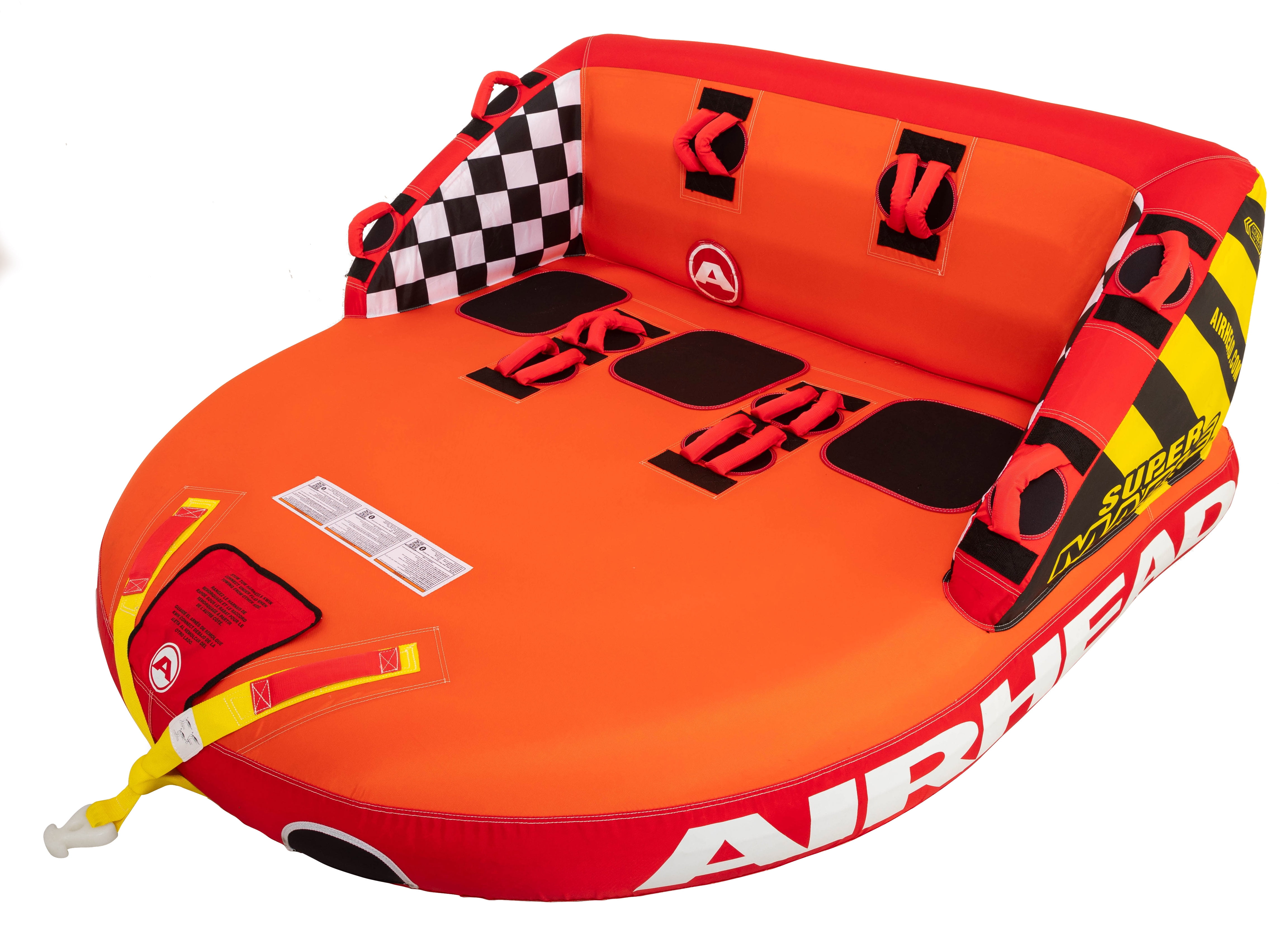 Airhead Super Mable Towable Tube for Boating, Fits up to 3 People, Dual Tow Points