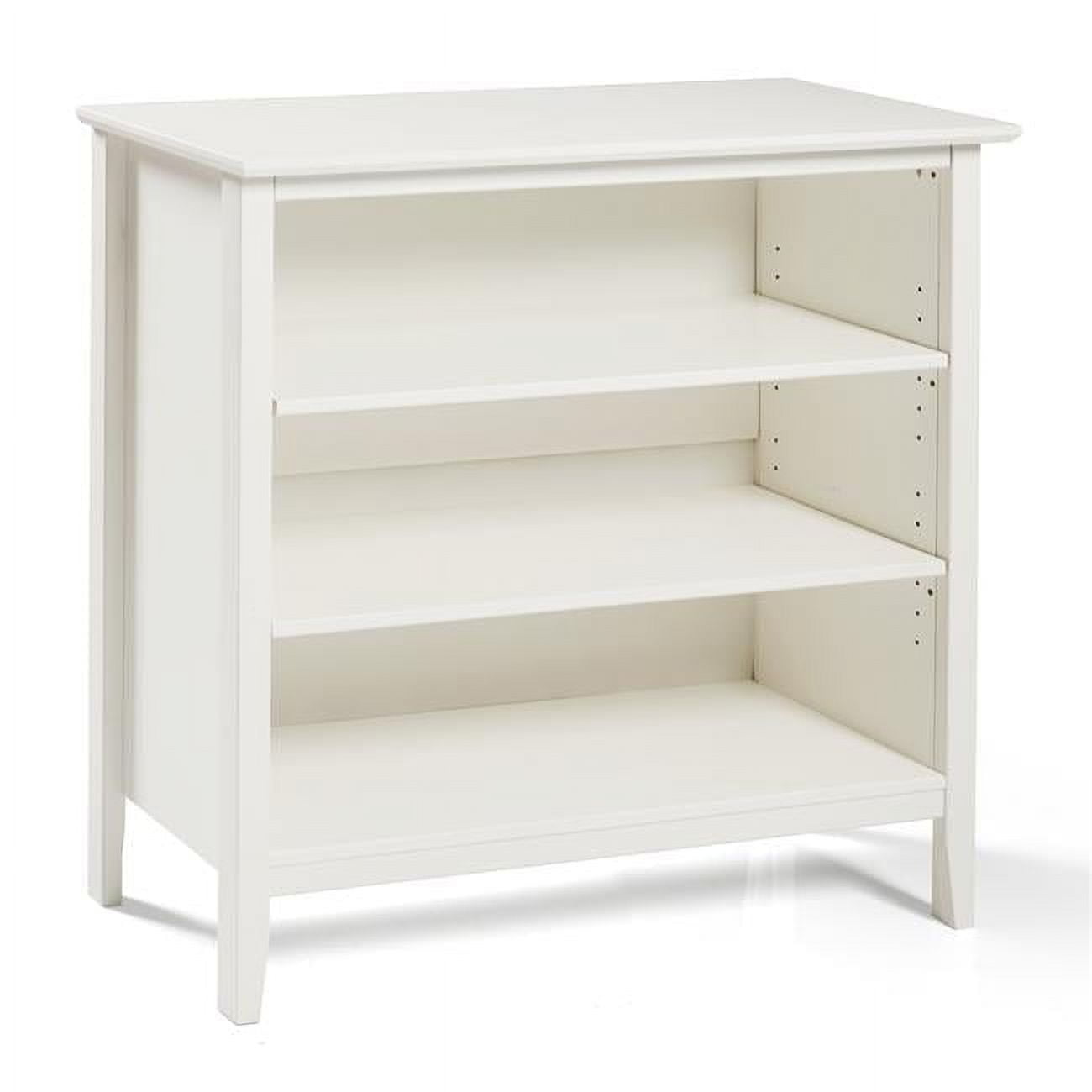 Alaterre Furniture Simplicity Kids Under Window Bookcase, Durable Brazilian Pine & Pine Veneer, Adjustable Shelves, White
