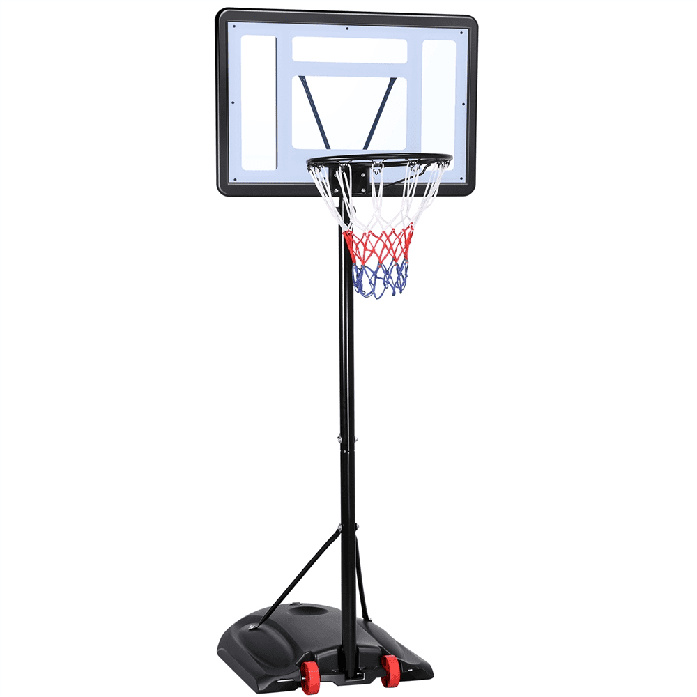 Alden Design Adjustable Portable Basketball System Hoop for Indoor and Outdoor, 7 to 9 ft.