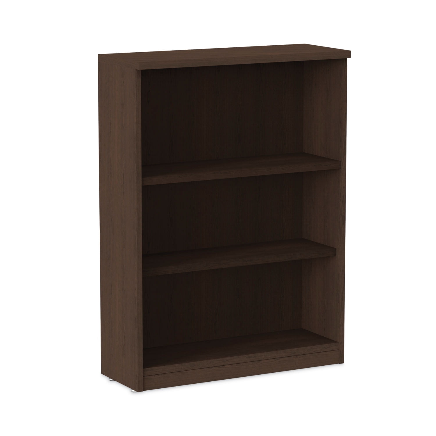 Alera Valencia Series Bookcase, Three-Shelf, 31 3/4w x 14d x 39 3/8h, Espresso