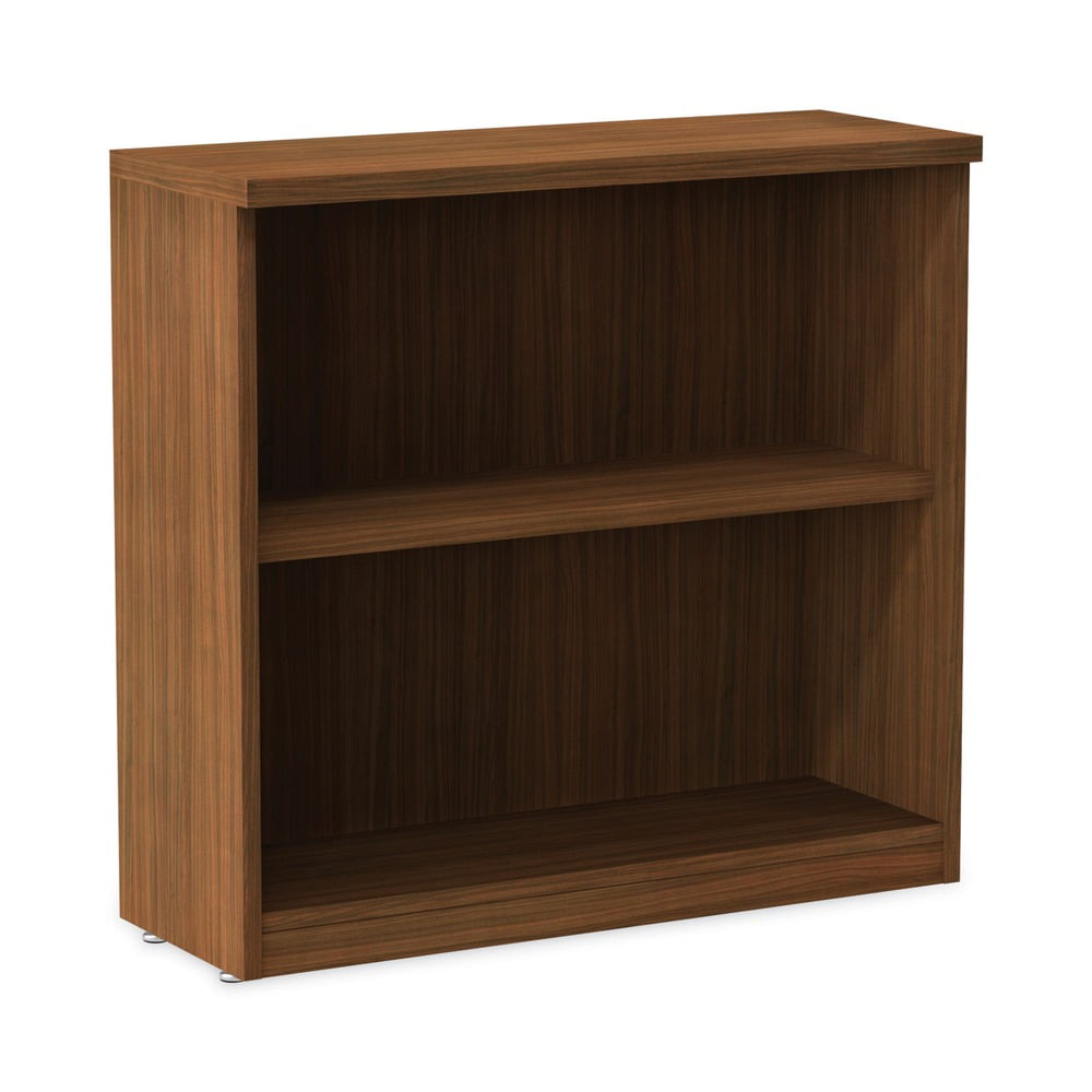 Alera ALEVA633032WA 31.75 in. x 14 in. x 29.5 in. Valencia Series 2-Shelf Bookcase - Modern Walnut