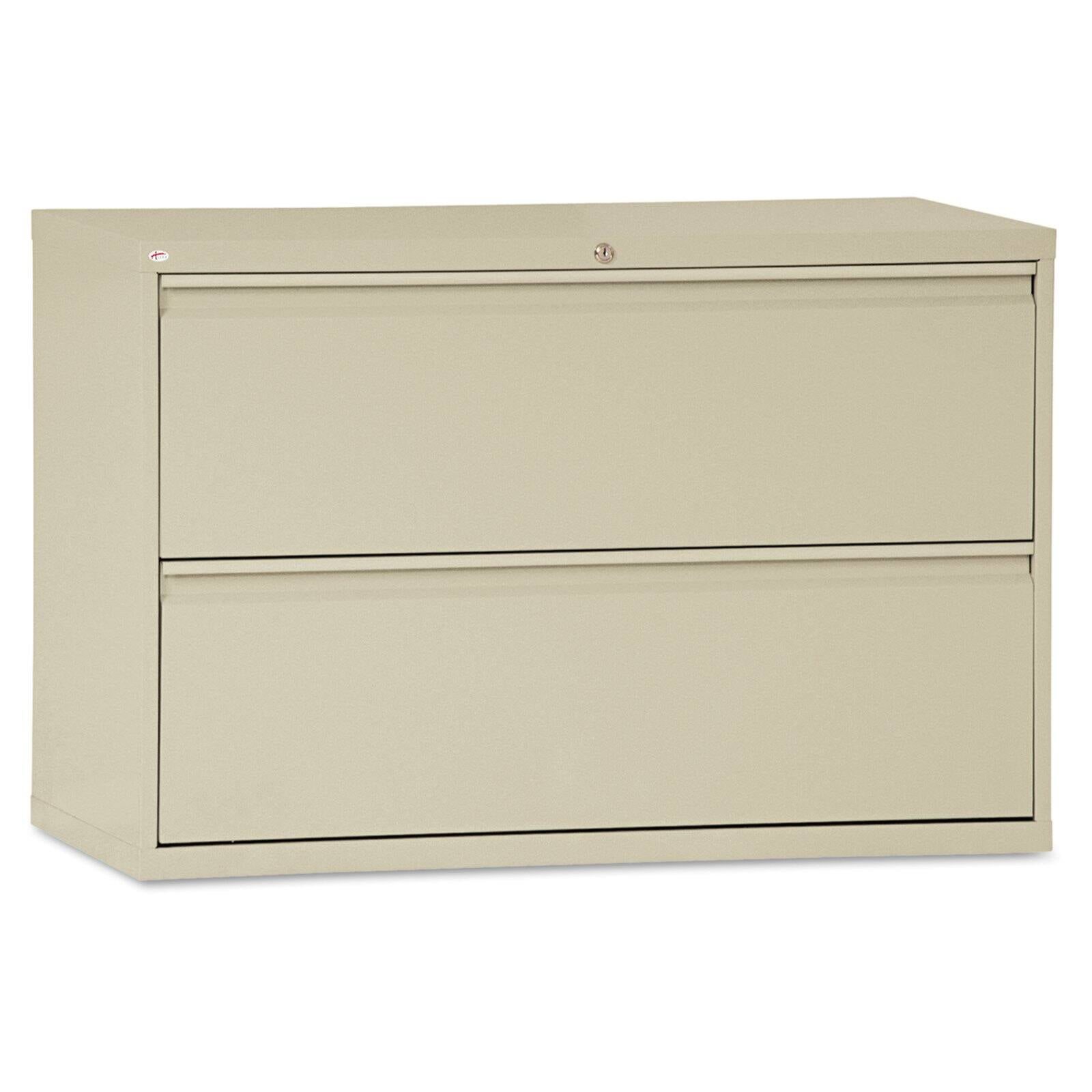Alera 2 Drawers Lateral Lockable Filing Cabinet, Putty
