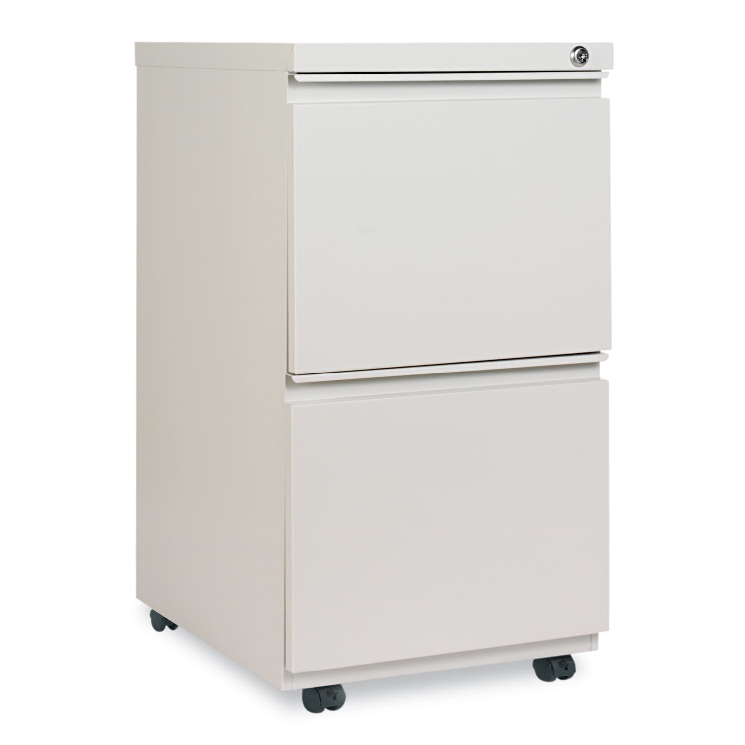 Alera 2 Drawers Vertical Lockable Filing Cabinet, Light Gray