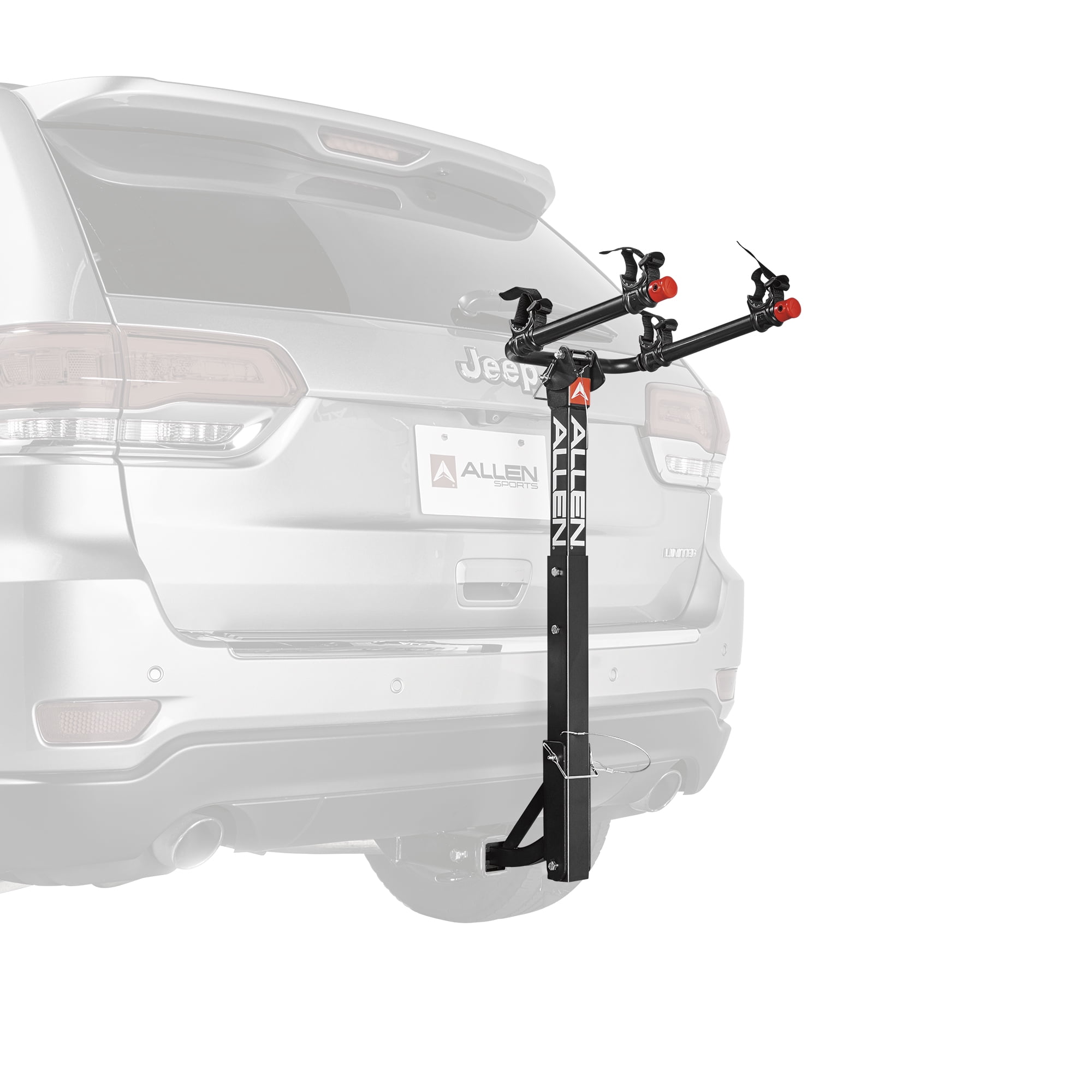 Allen Sports Deluxe 2-Bicycle Hitch Mounted Bike Rack Carrier with Folding Arms, Model 522RR, Black