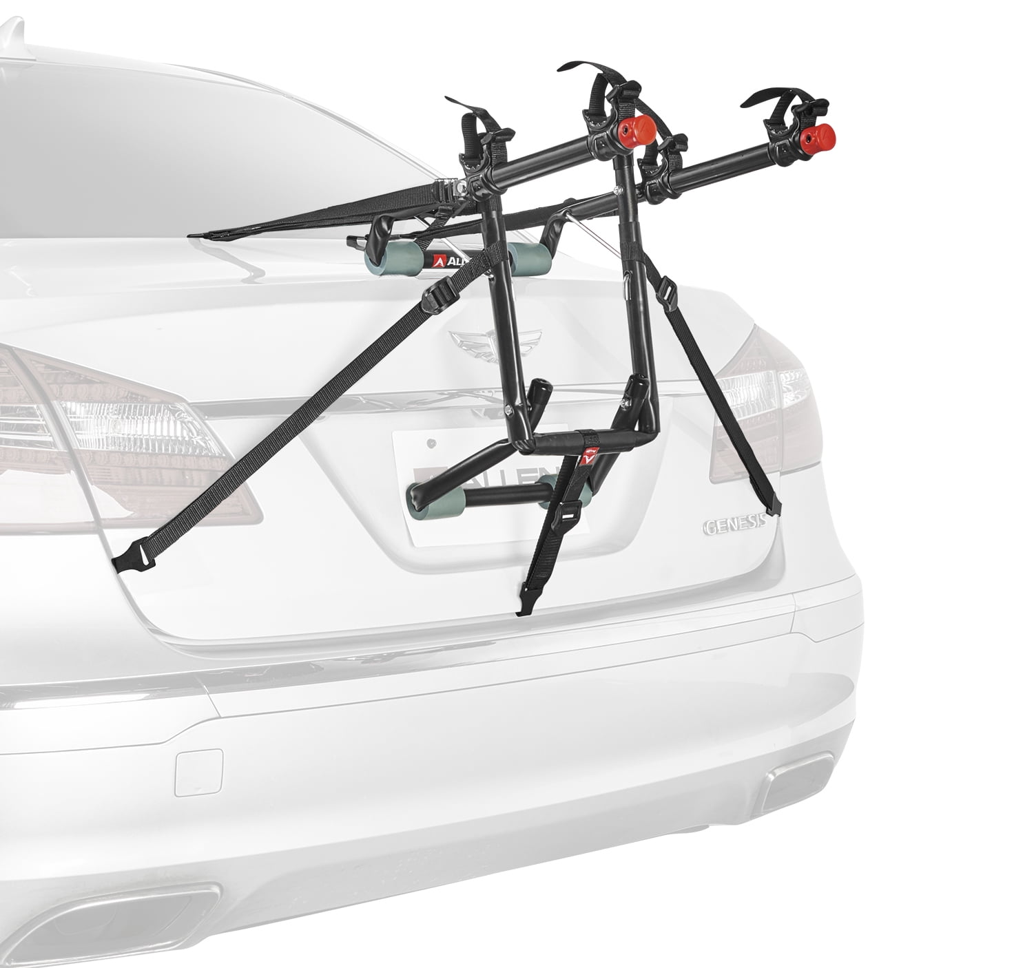Allen Sports Deluxe 2-Bicycle Trunk Mounted Bike Rack Carrier, Model 102DN, Black