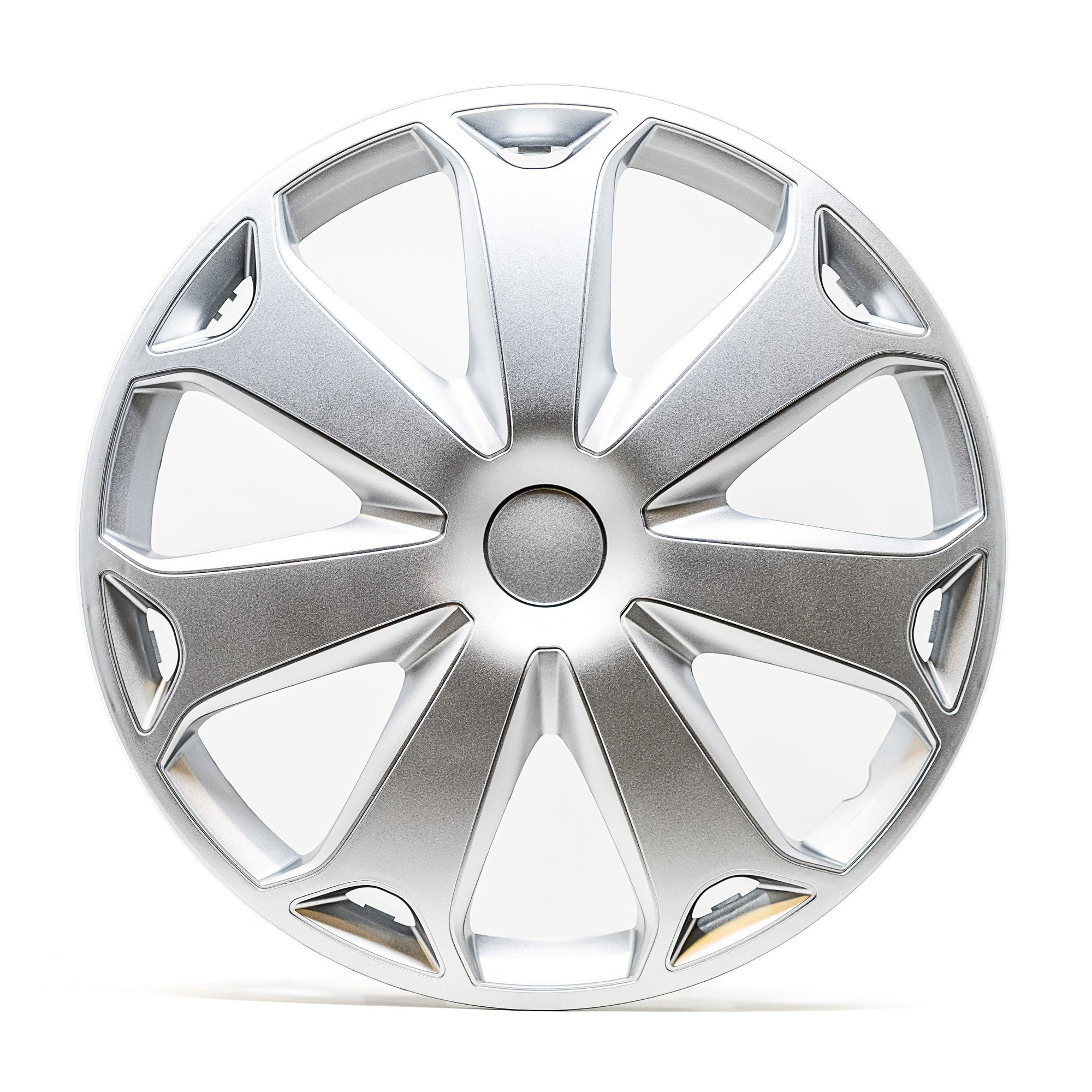 Alpena 16" Ivo Carbon, Silver, Set of 4, Model 58391, Fits Most Steel Wheels for Cars and SUV's