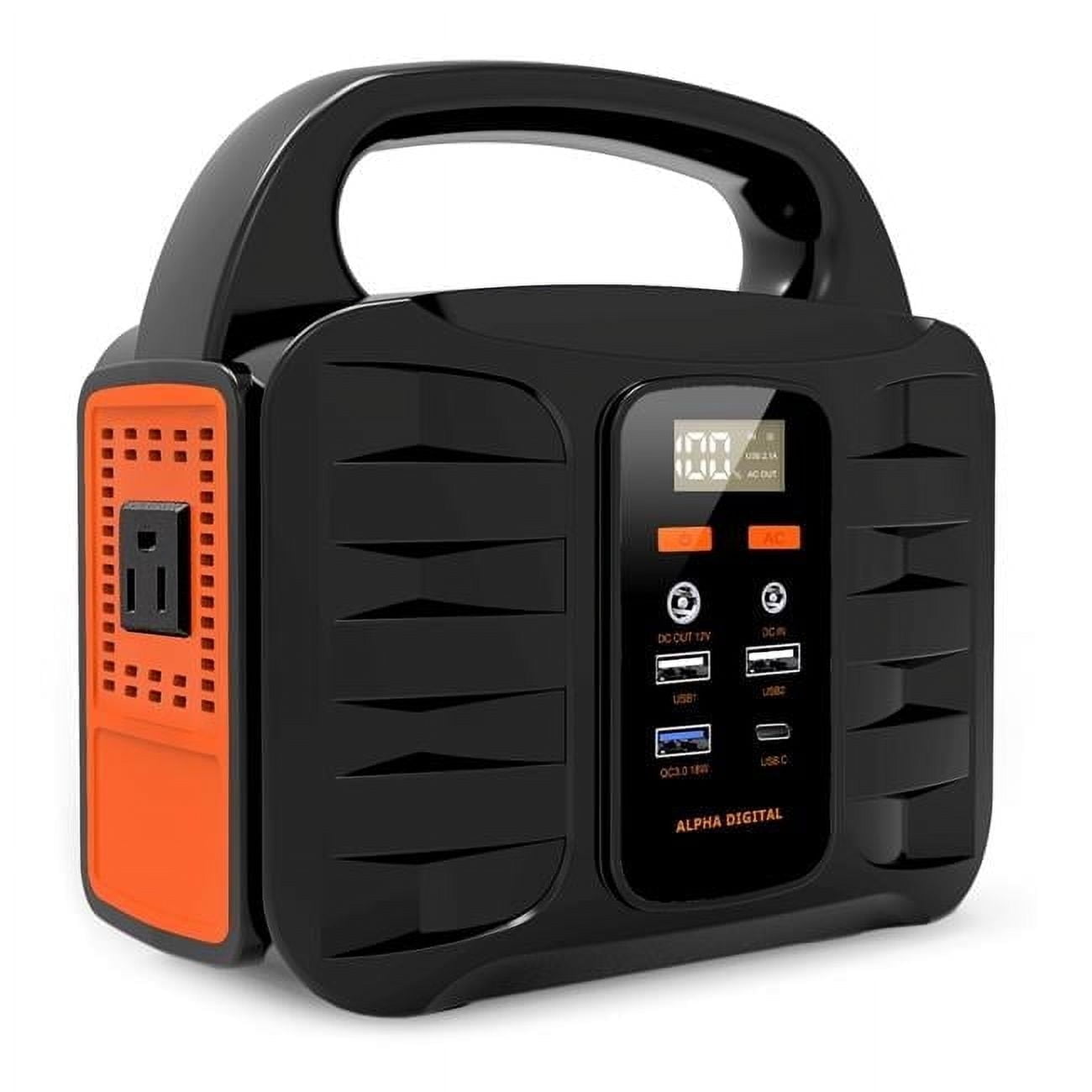 Alpha Digital - Portable Power Station, 155Wh/42000mAh, Rechargeable Emergency Battery - 6 Ports: A/C / USB / DC