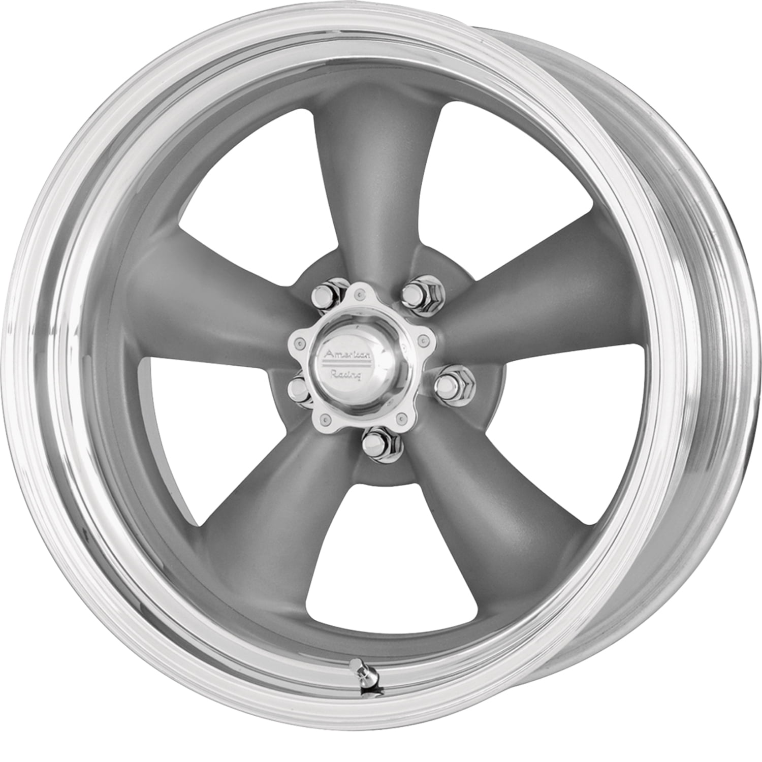 American Racing Classic Torq Thrust Ii One Piece 15X4 5X120.65 Mag Gray W/ Machined Lip (-25 Mm) Wheel Rim