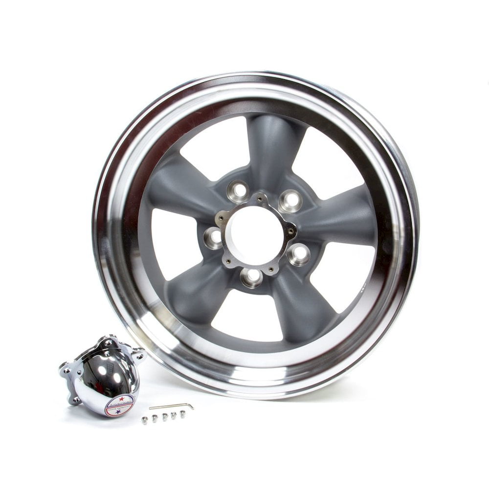American Racing Torq Thrust D 15X7 5X114.30 Torq Thrust Gray W/ Mach Lip (-6 Mm) Wheel Rim