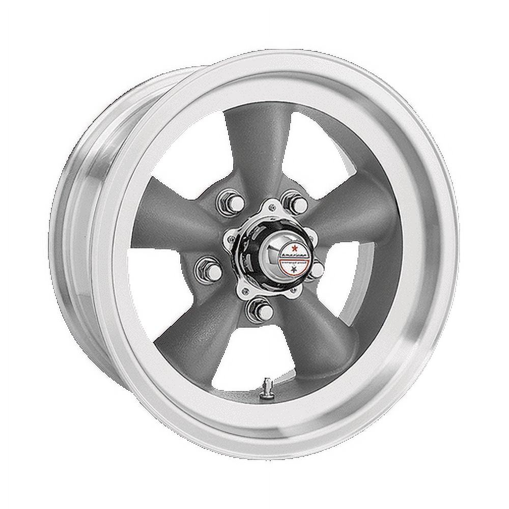American Racing Vintage Aluminum Rim VN105 TORQ THRUST D 15X6in Torq Thrust Gray Machined Lip Finish, VN1055665