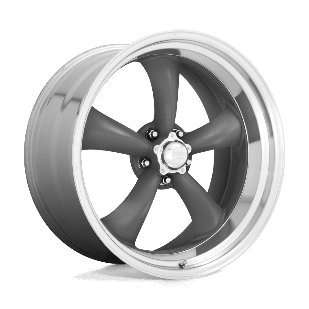 American Racing Vintage Aluminum Rim VN215 CLASSIC TORQ THRUST II 1 PC 16X8in Mag Gray Machined Lip Finish, VN2156865